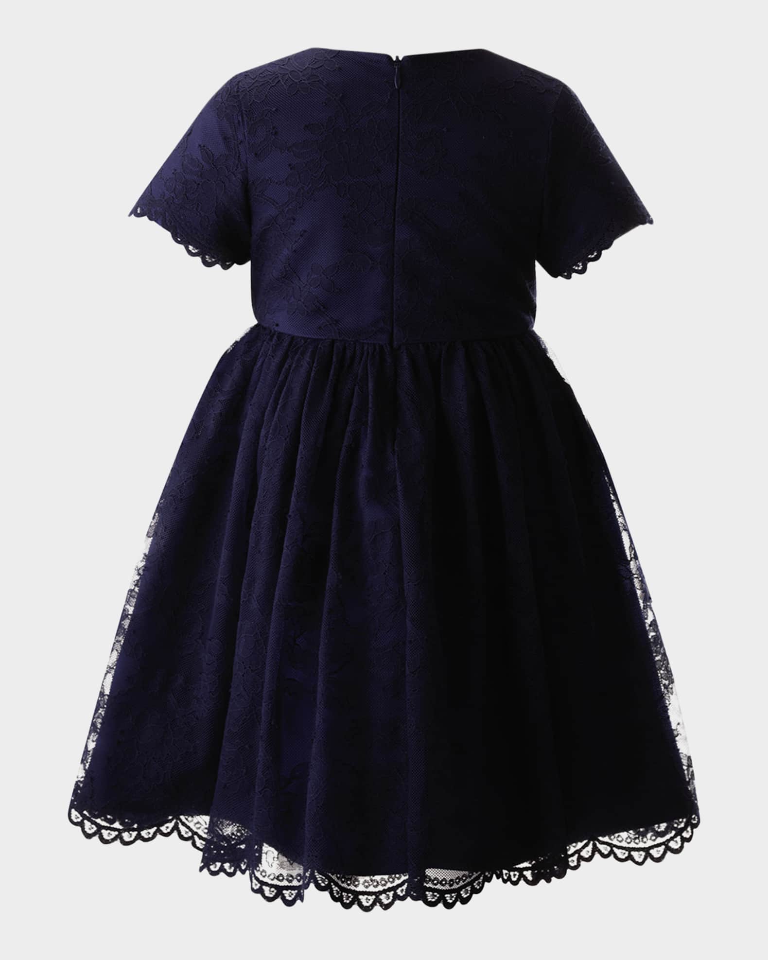 Rachel Riley Girl's Lace Scalloped Party Dress, Size 2-14 | Neiman Marcus