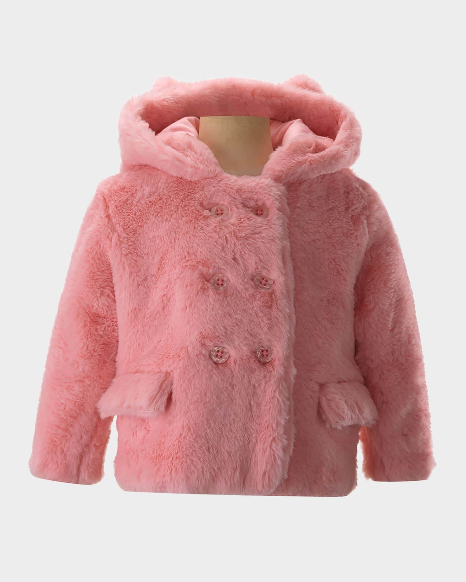 Girl's Hooded Teddy Coat, Size 6M-24M 0