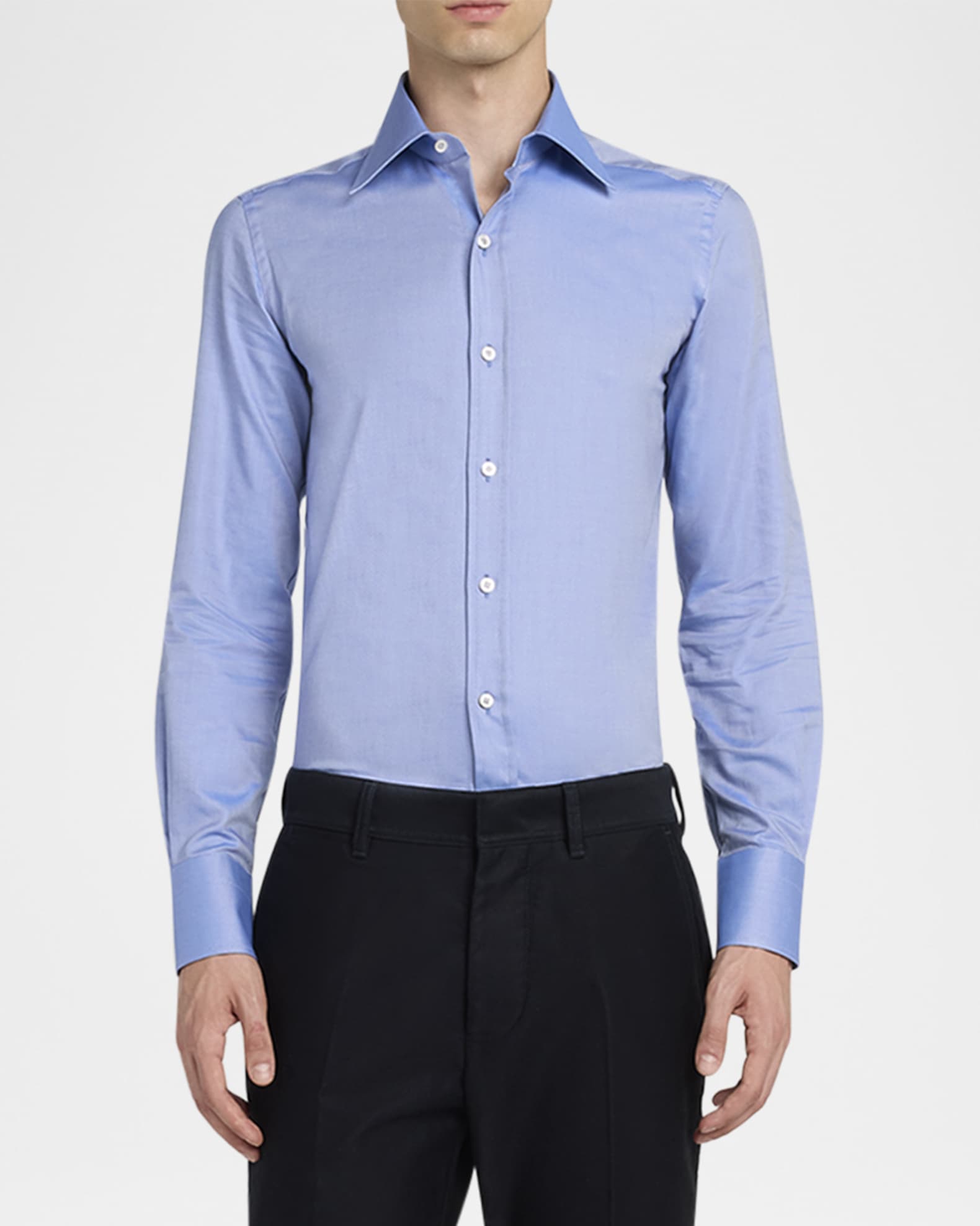 TOM FORD Men's Cotton Oxford Slim Fit Dress Shirt | Neiman Marcus