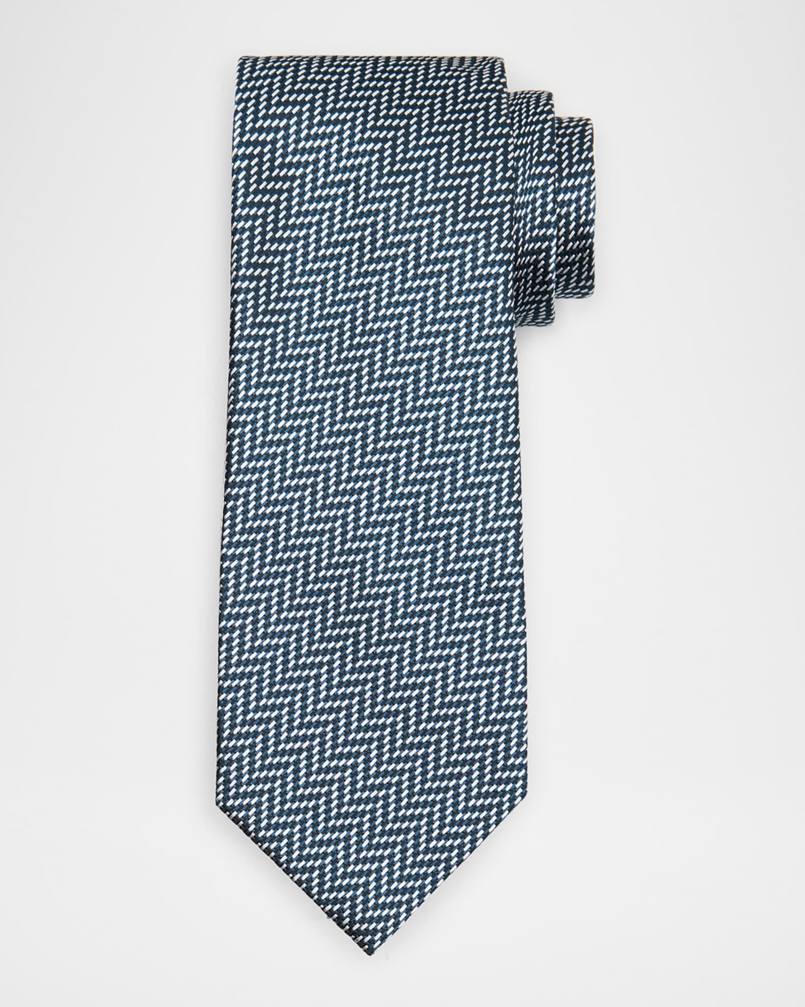 Men's Chevron Silk Tie 0