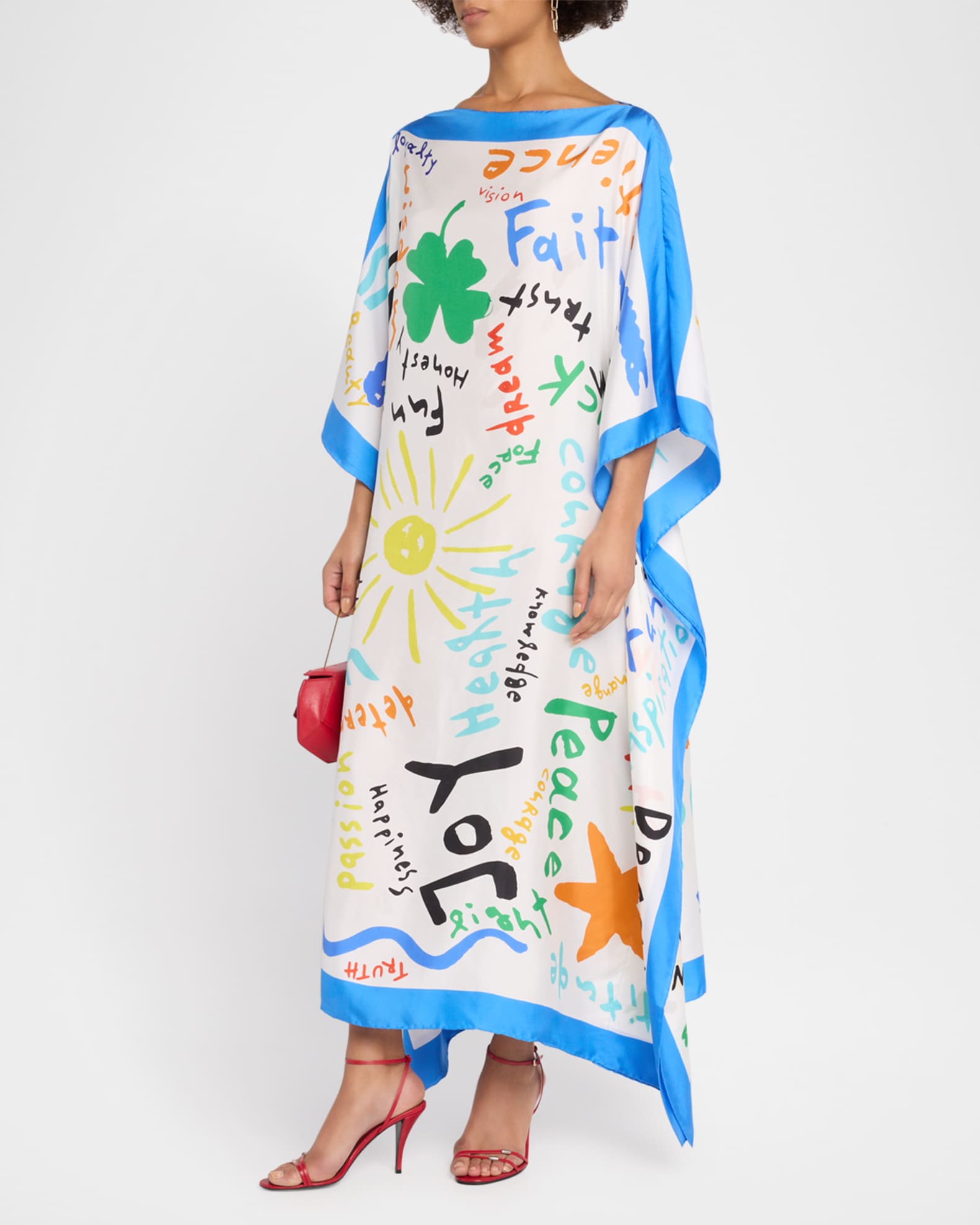 Kakanias Typography Silk Kimono 1