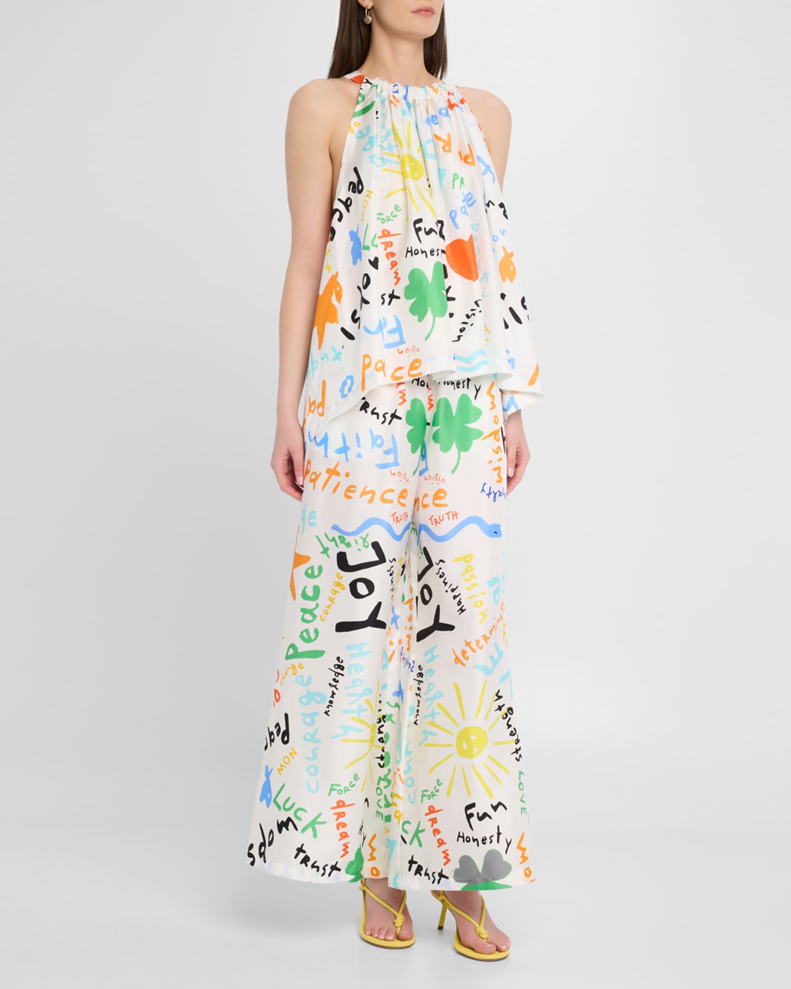 Brigitte Kakanias-Print Silk Blouse 1