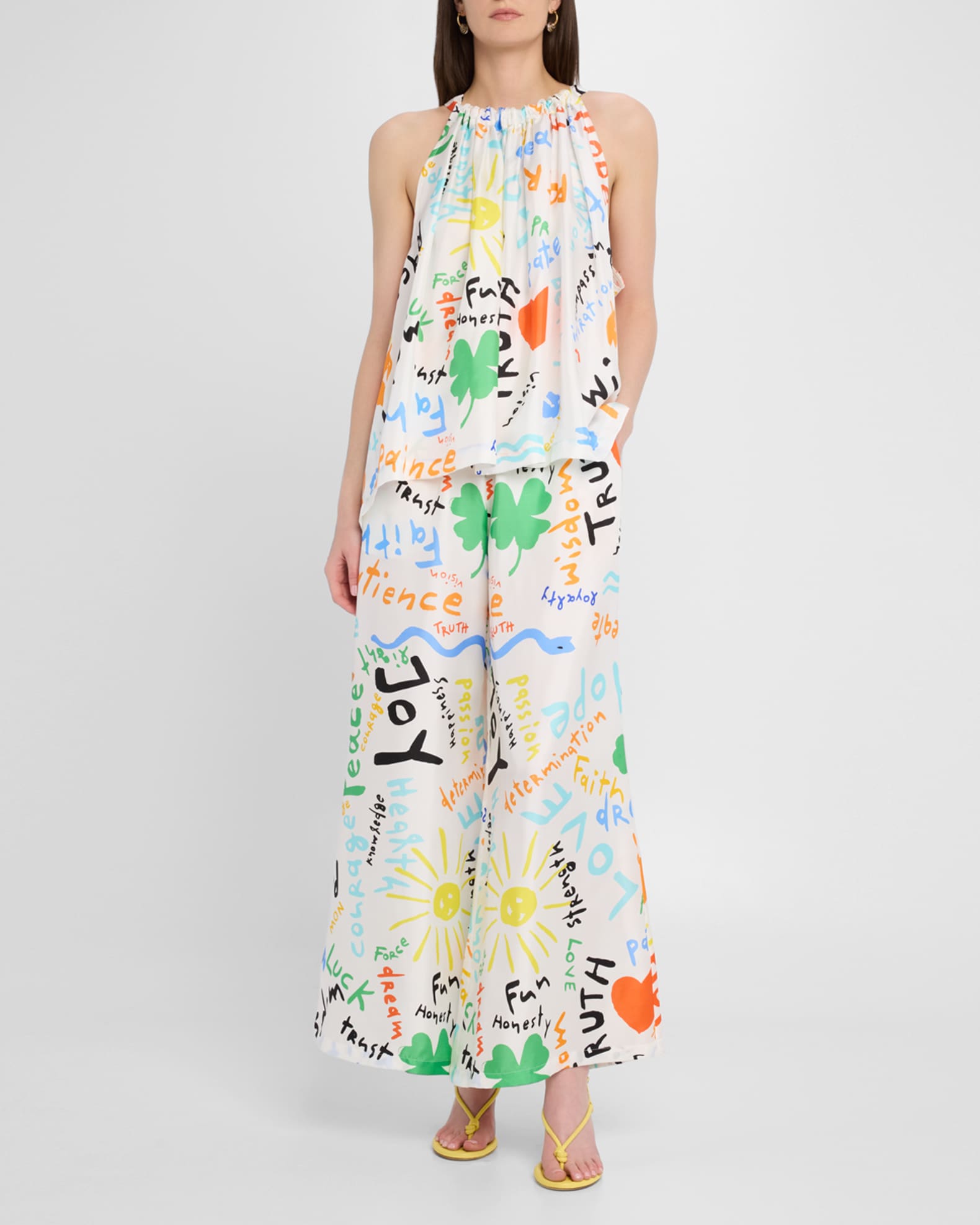 Kakanias Printed Fyori Silk Pants 1