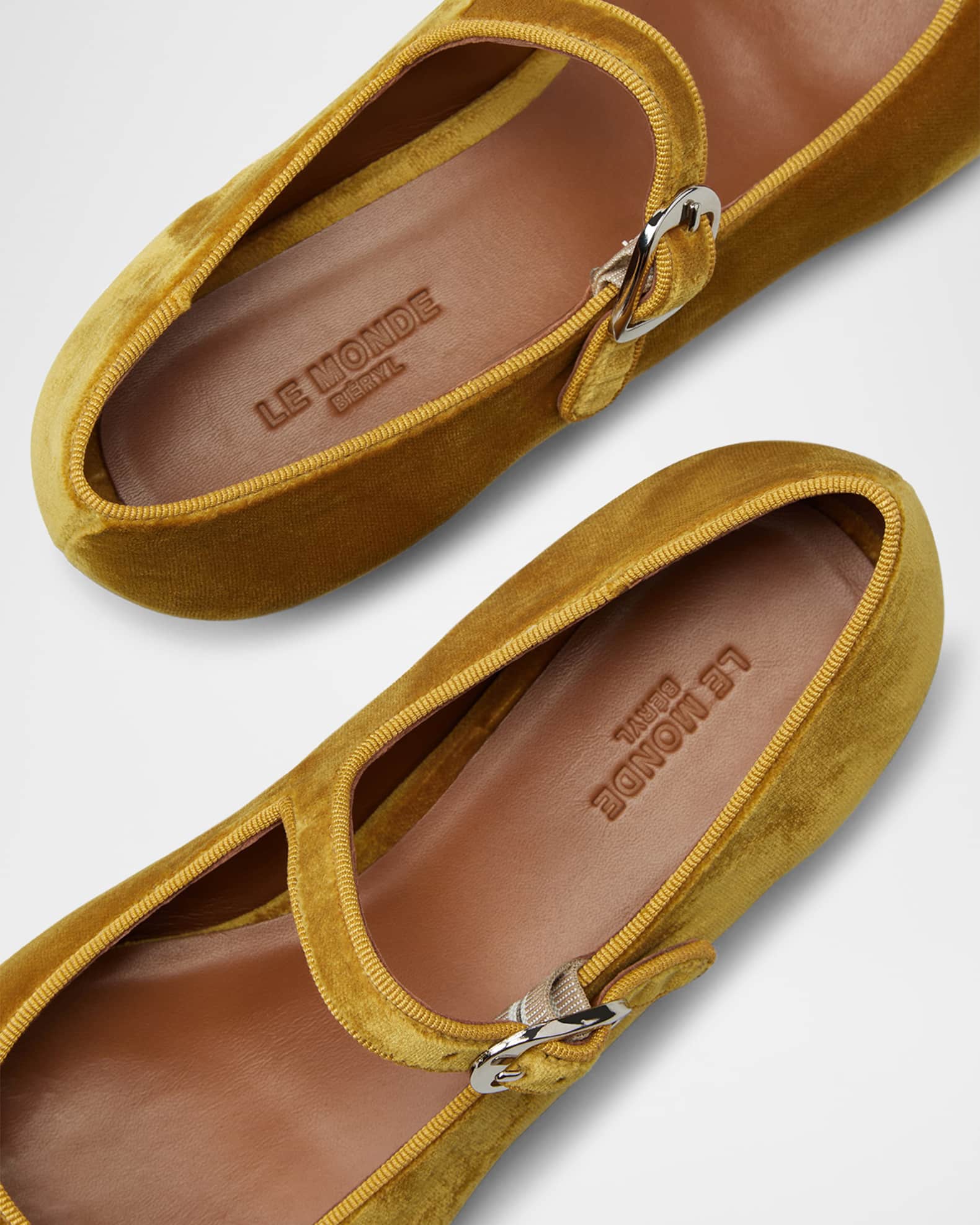 Velvet Mary Jane Ballerina Flats 1