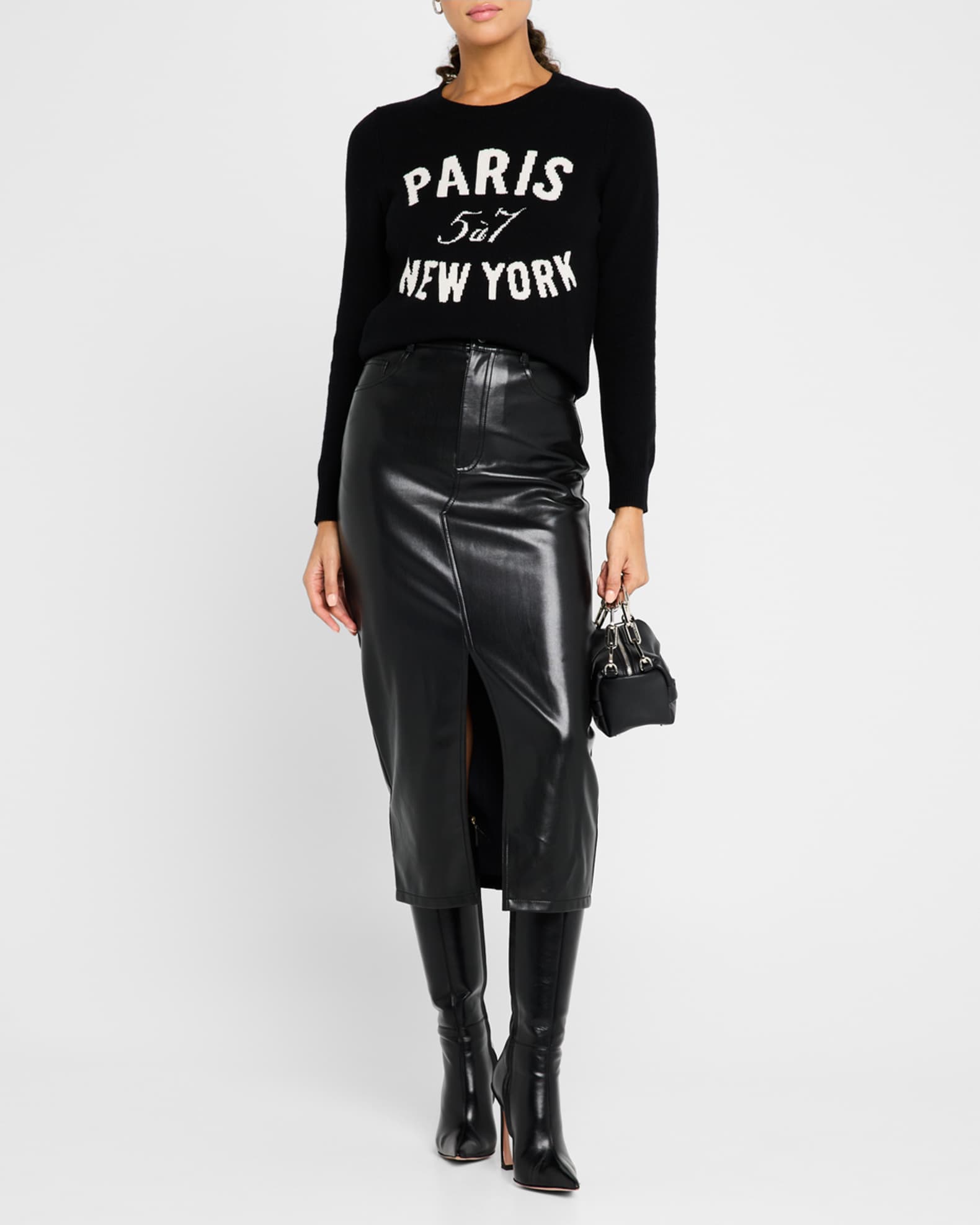 Cinq a Sept Tana Faux Leather Skirt Neiman Marcus