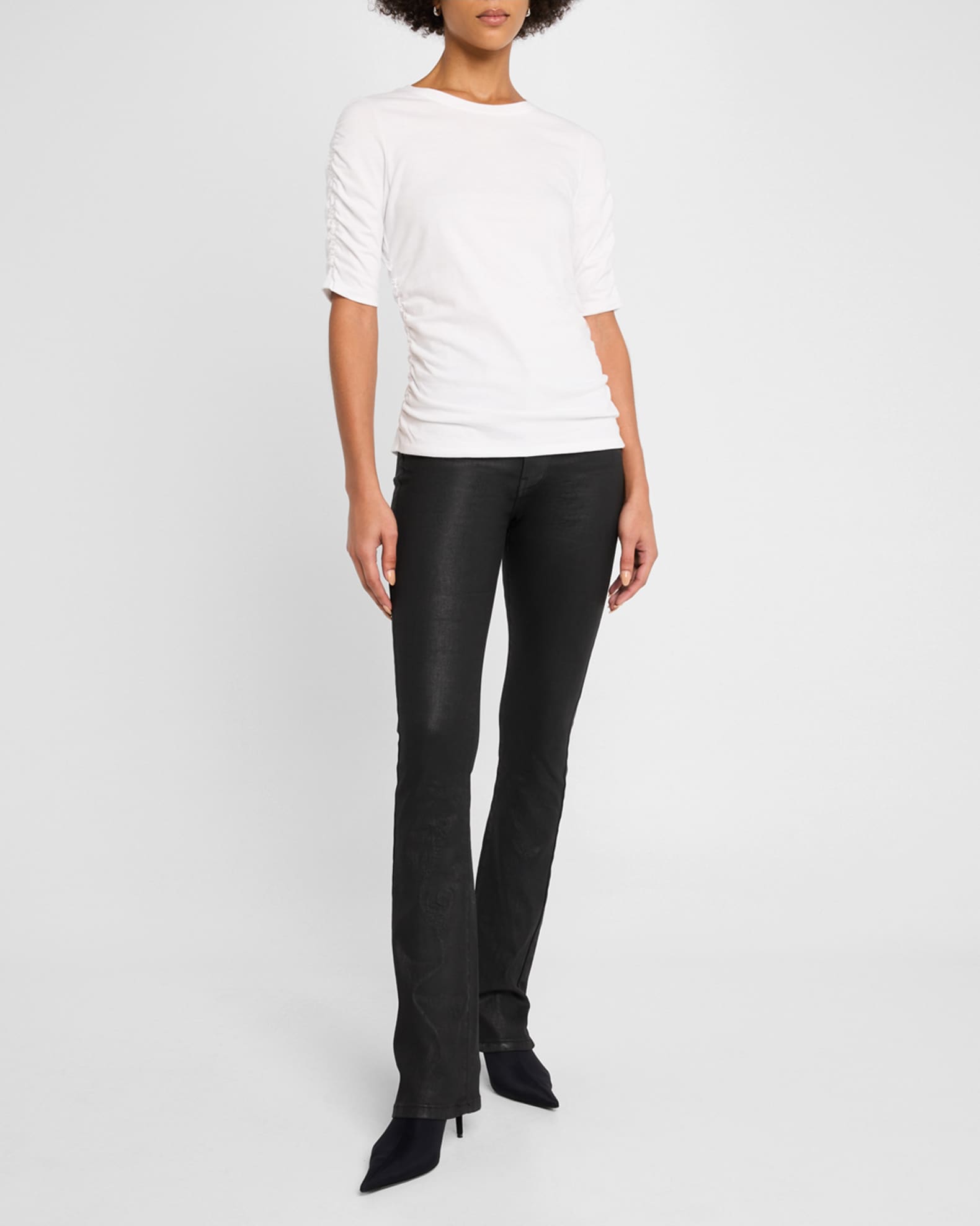Juliet Shirred Short-Sleeve Tee 1
