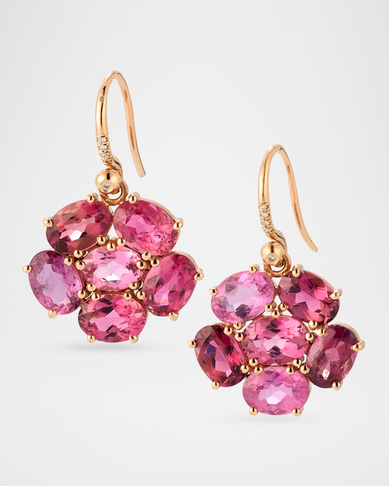 Pink tourmaline earrings deals