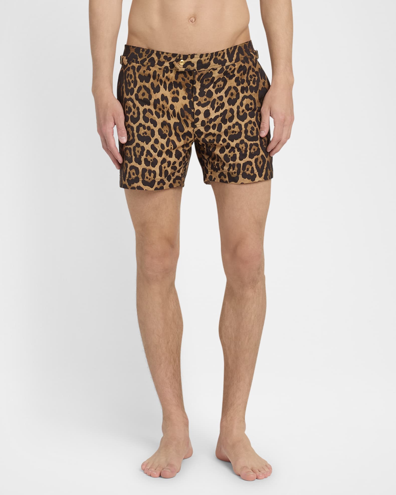 TOM FORD Men's Slim Fit Leopard-Print Swim Shorts | Neiman TOM FORD Men's Slim Fit Leopard-Print Swim Shorts | Neiman