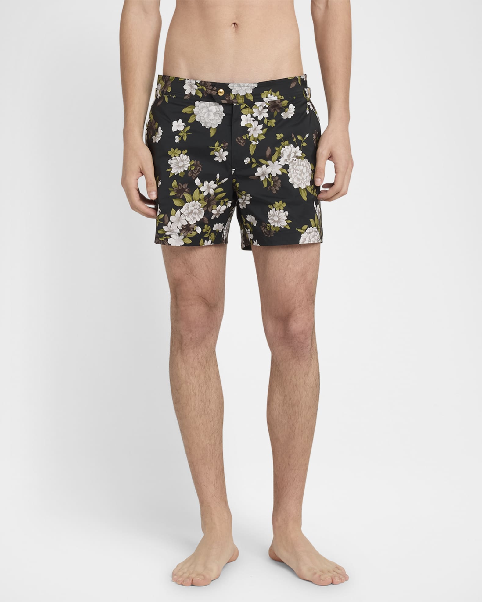 TOM FORD Men's Floral Swim Shorts | Neiman Marcus
