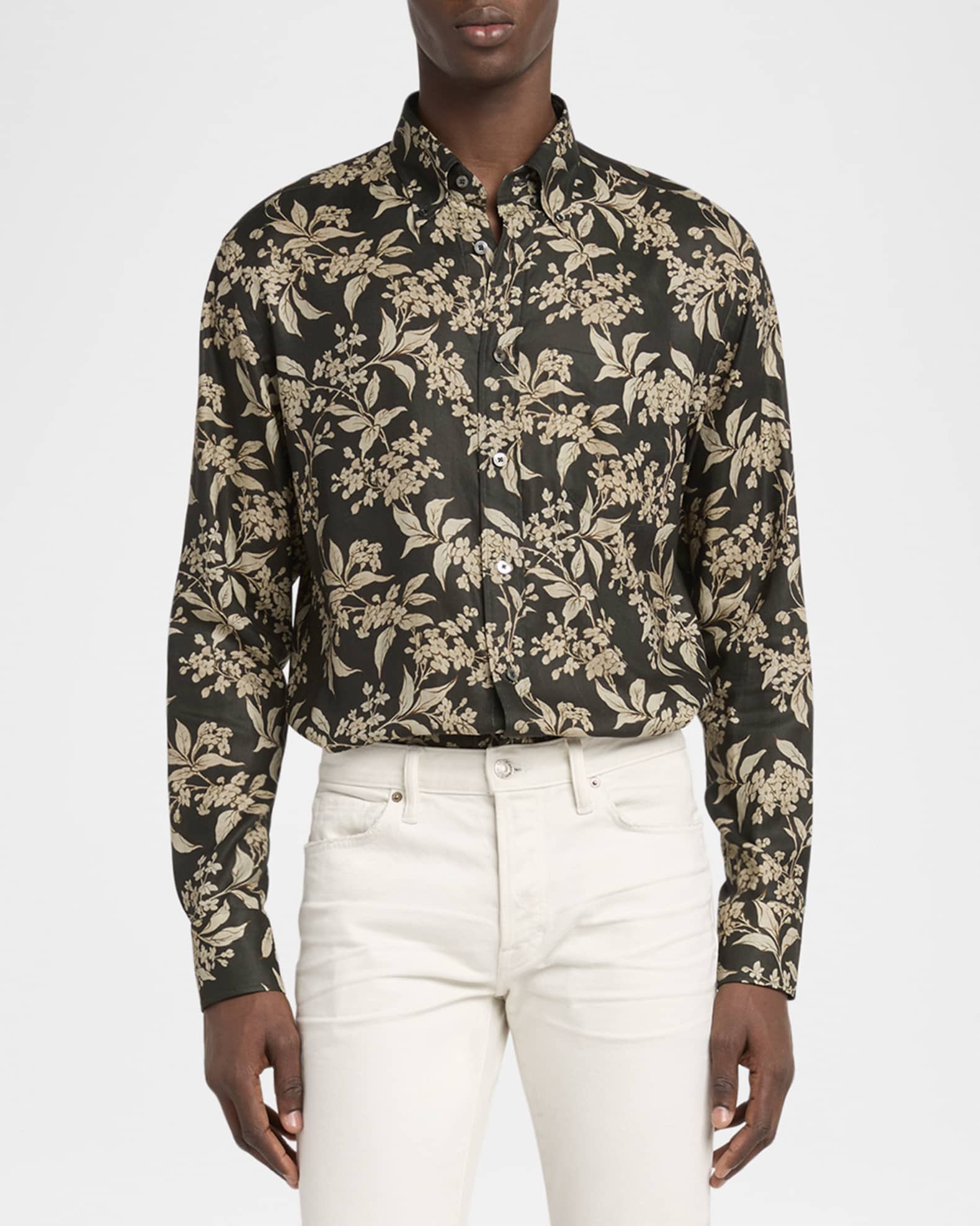 Men's Keith Lyocell Floral Sport Shirt 1