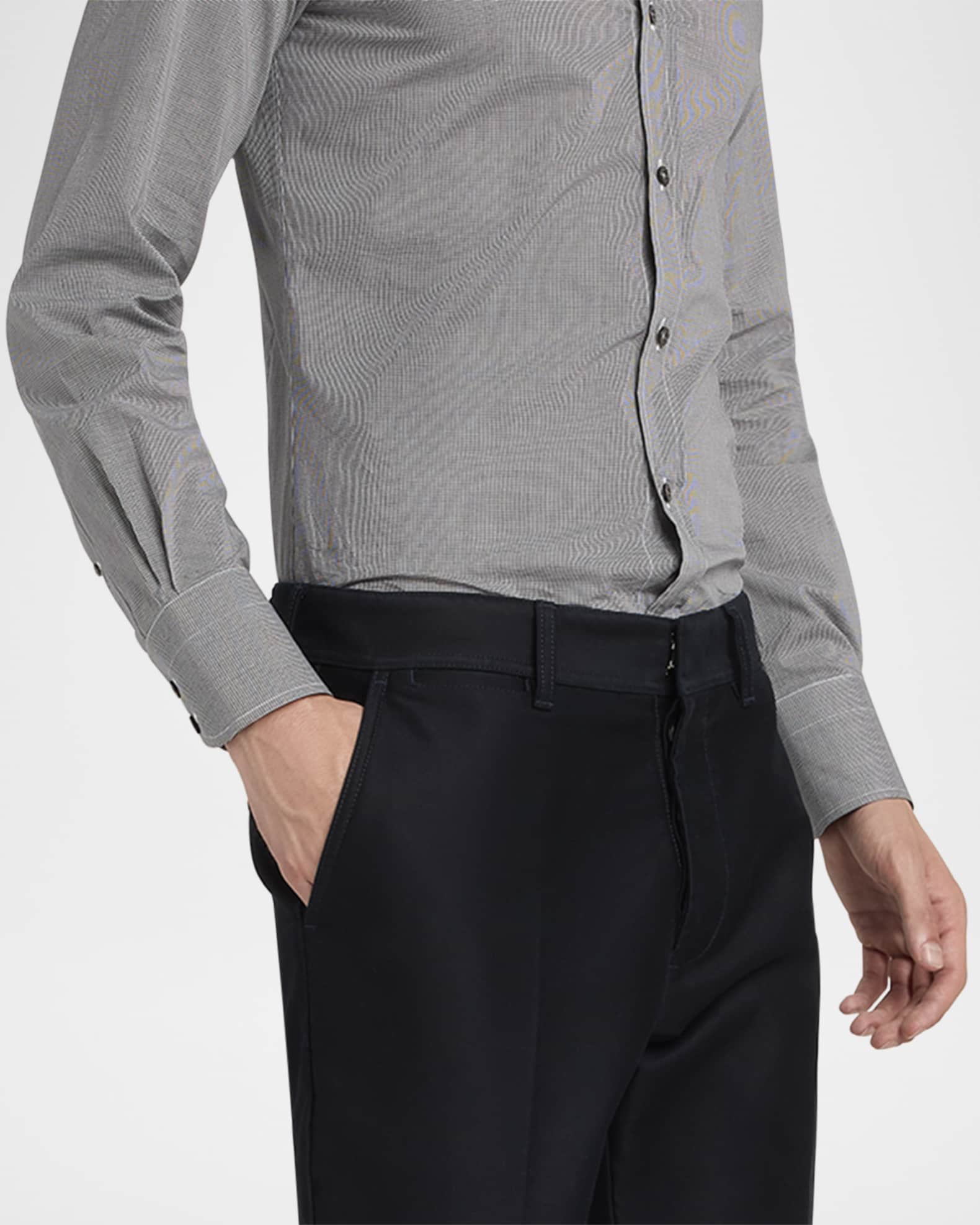 TOM FORD Men's Brushed Cotton-Satin Chino Pants | Neiman Marcus