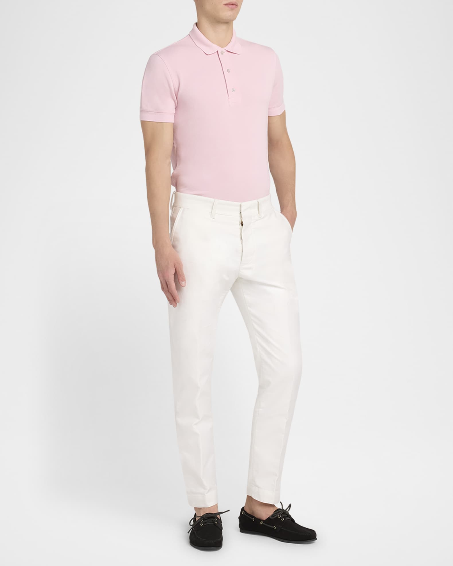 Men's Brushed Cotton-Satin Chino Pants 1
