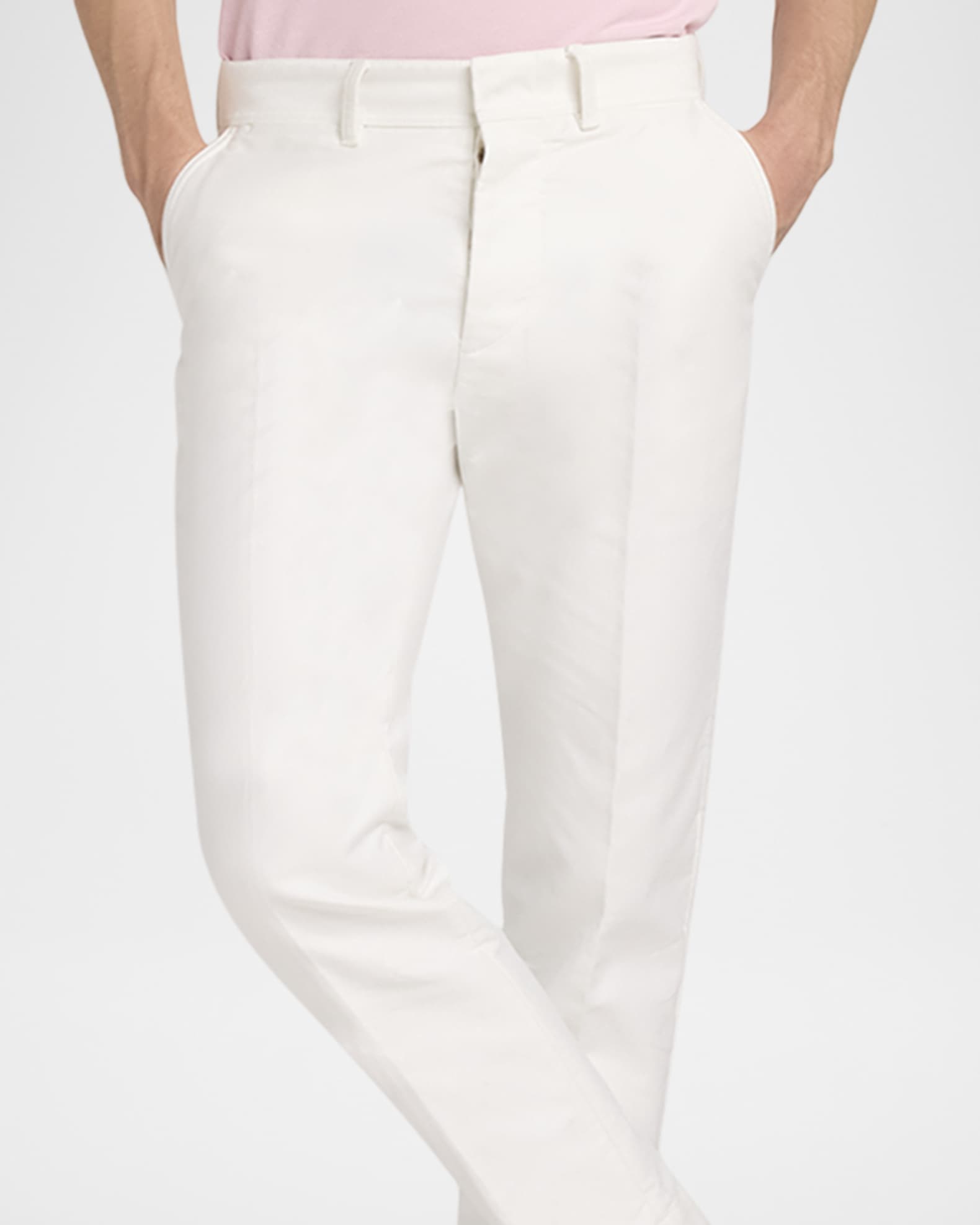 TOM FORD Men's Brushed Cotton-Satin Chino Pants | Neiman Marcus