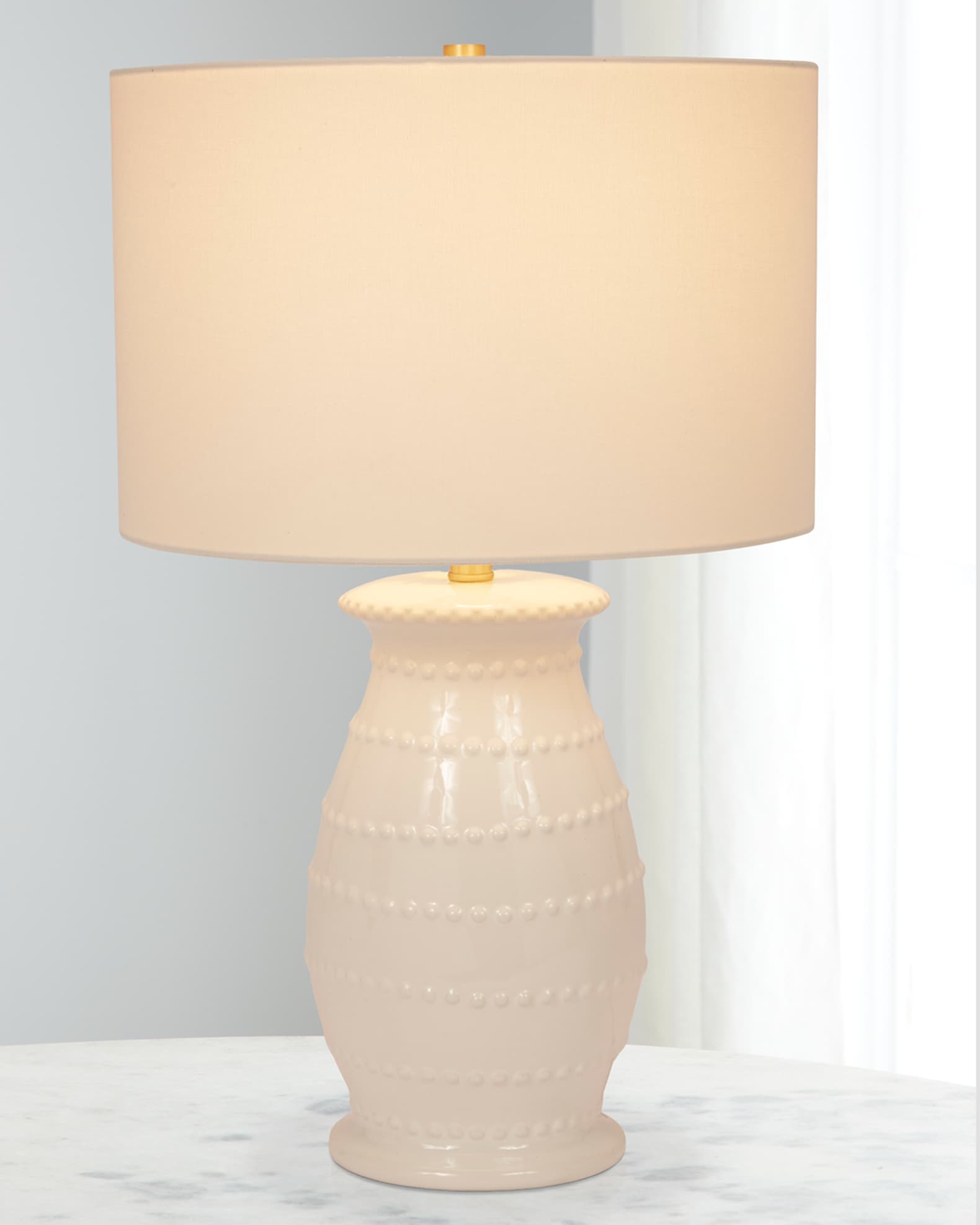 Caleb Ceramic Table Lamp with Linen Shade