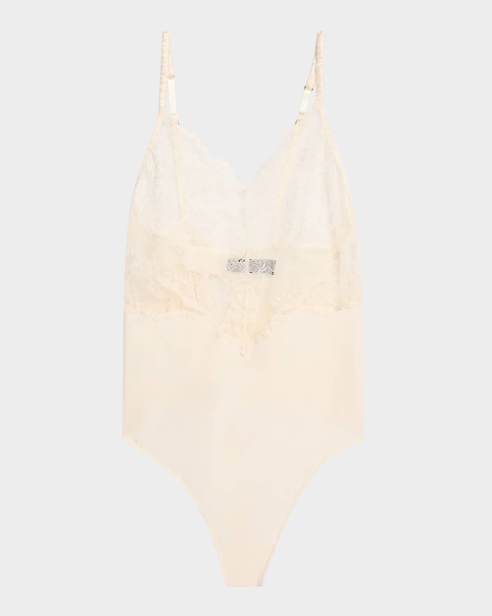 Lace & Stretch Satin Teddy 0