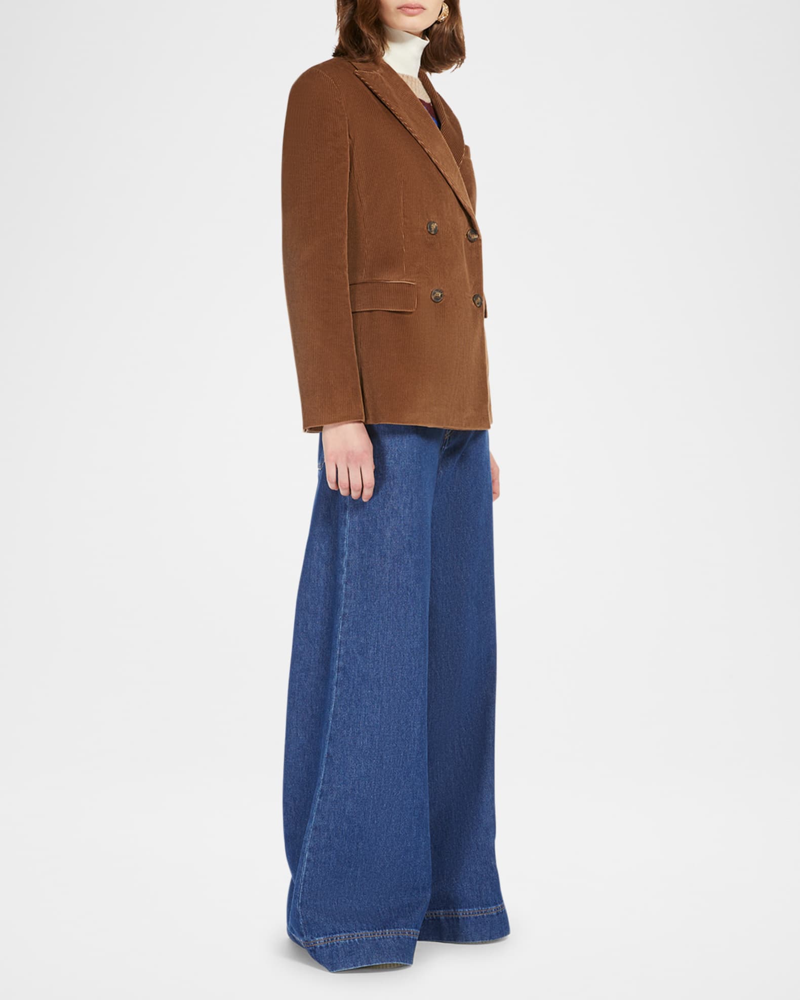 Weekend Max Mara Katanga Corduroy Double-Breasted Blazer