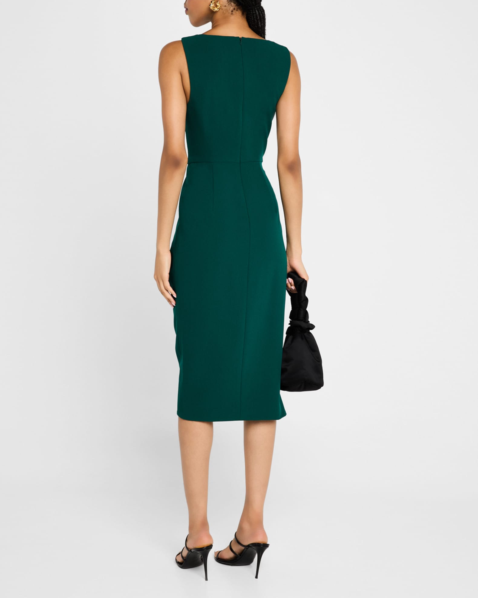 Lucetta Sweetheart Ruffle Midi Sheath Dress