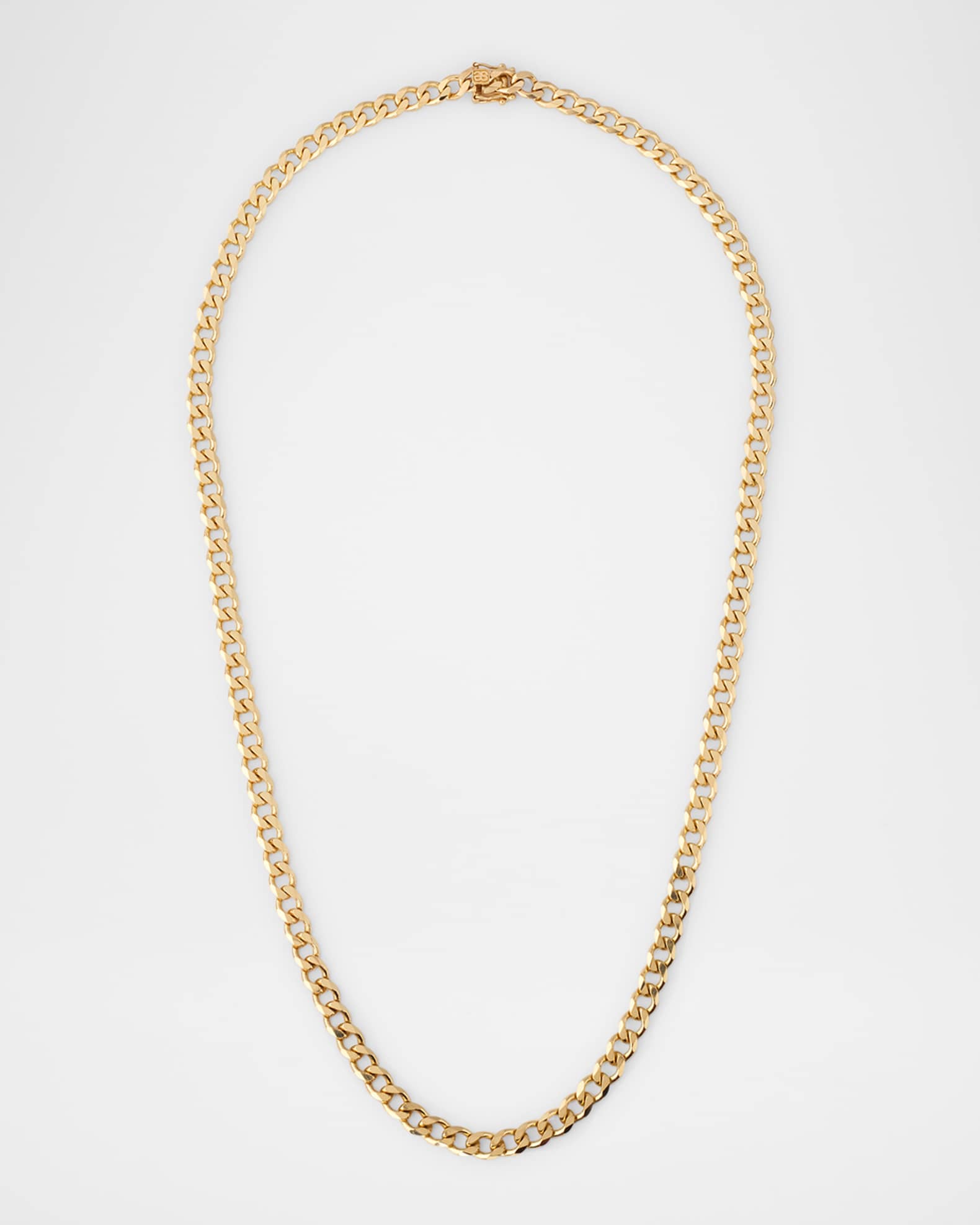 Men's 14K Yellow Gold Curb Link Chain Necklace, 22"L 0