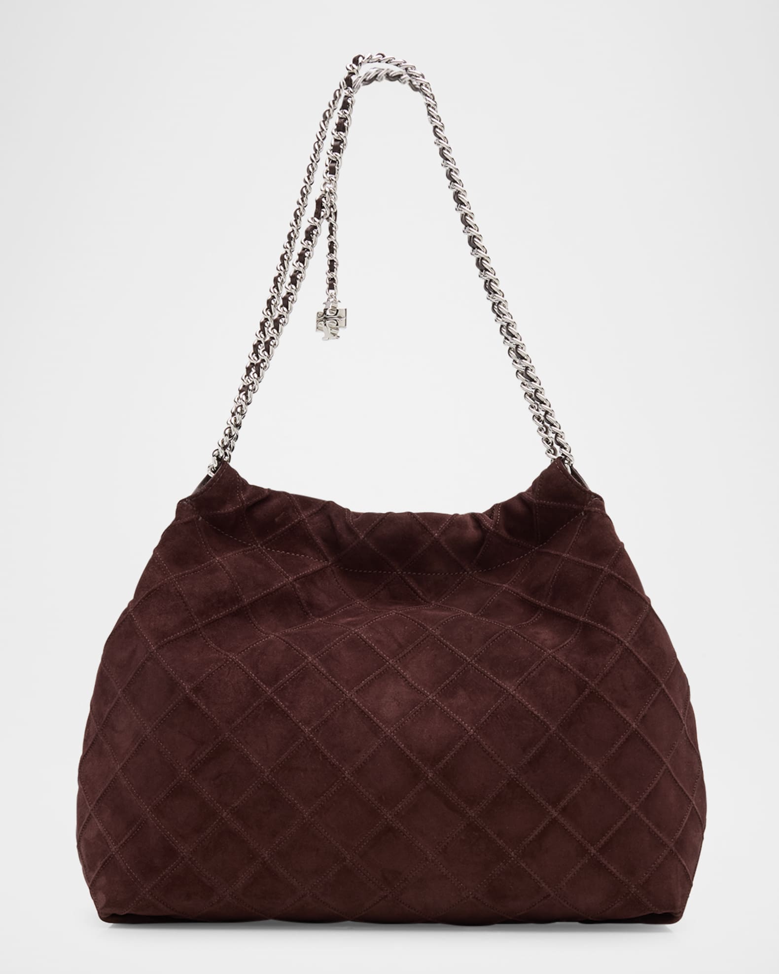 Fleming Quilted Suede Chain Hobo Bag 0
