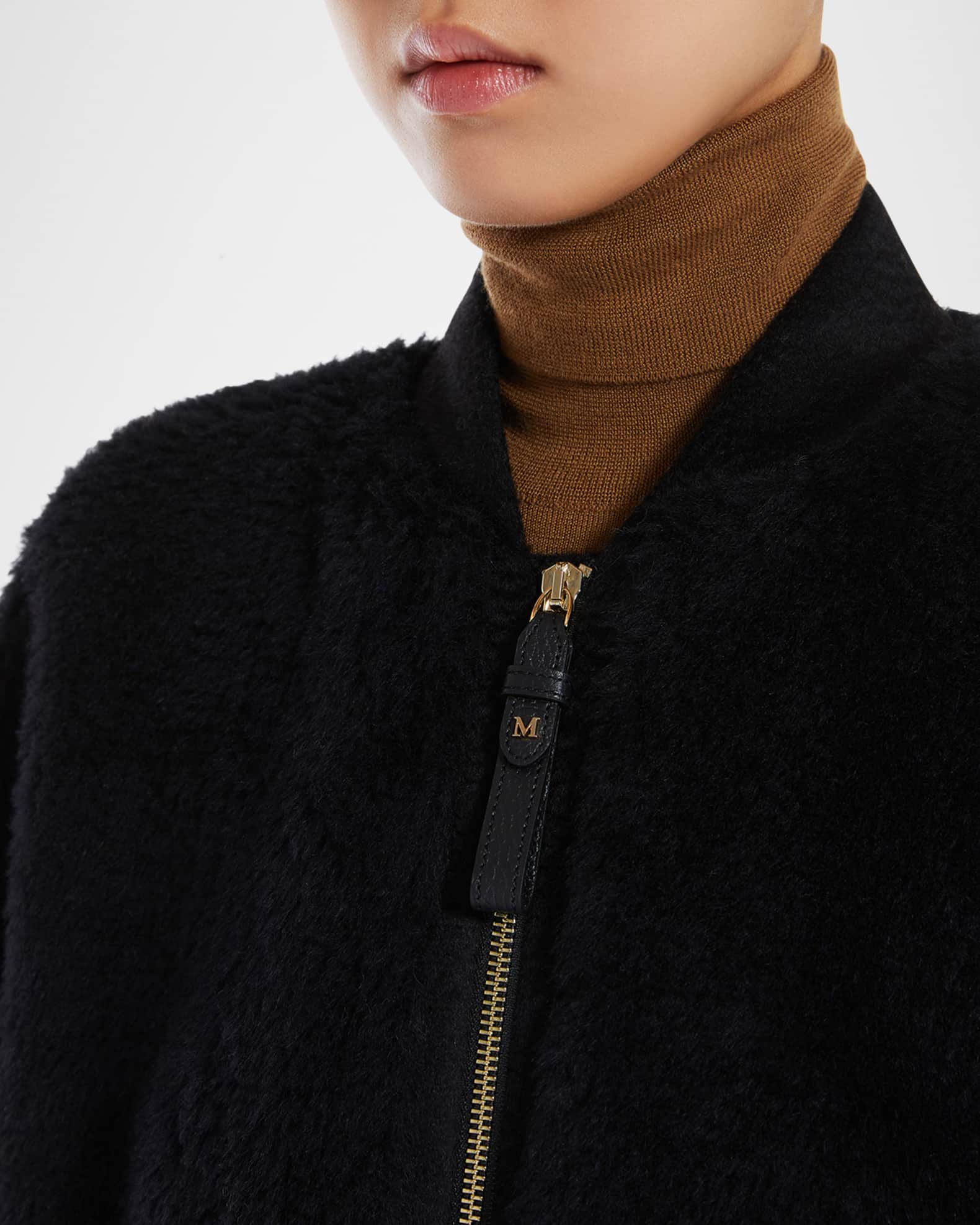 Max Mara Briose Wool Blend Wrap Poncho | Neiman Marcus
