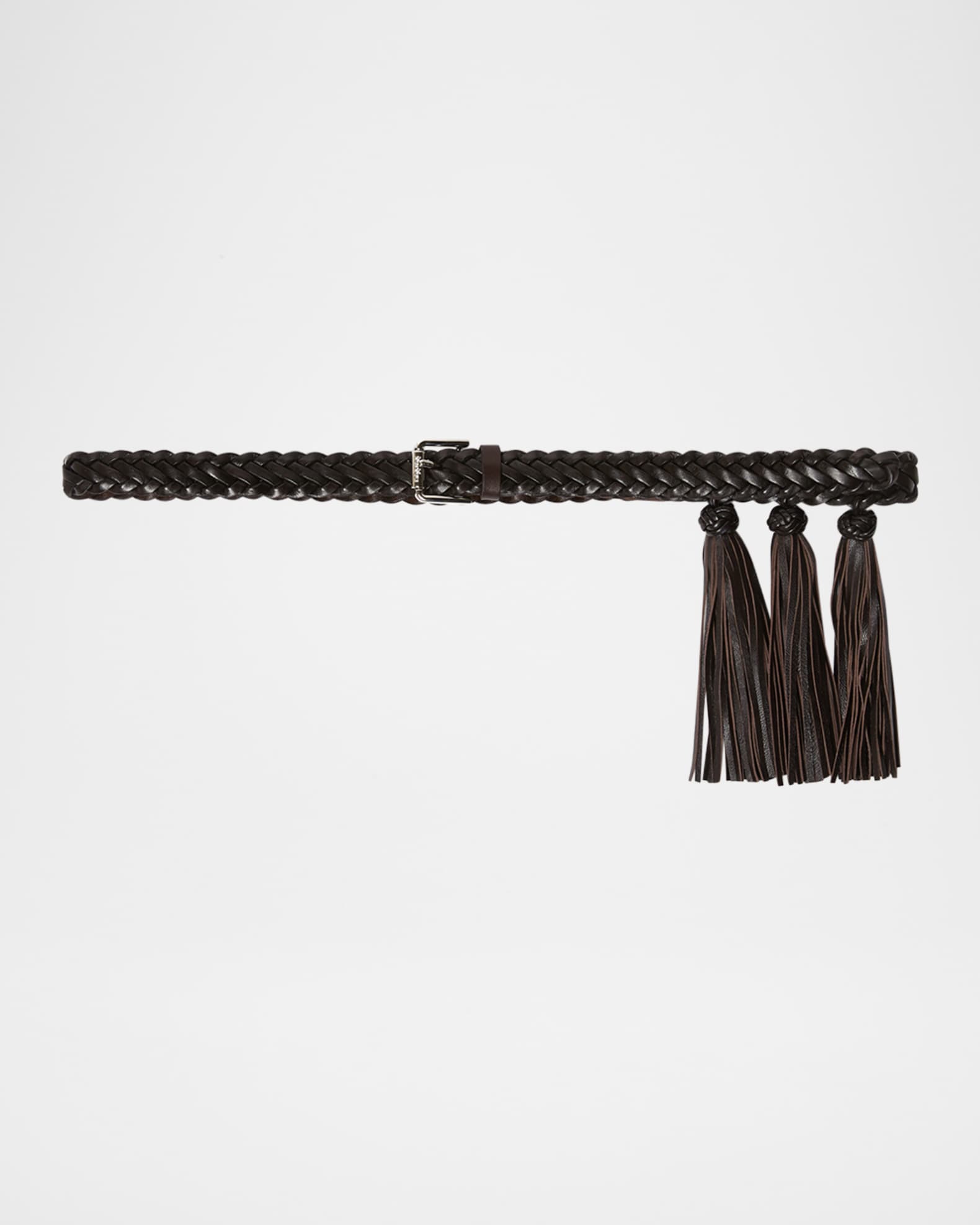 Tassel Skinny Leather Belt 0