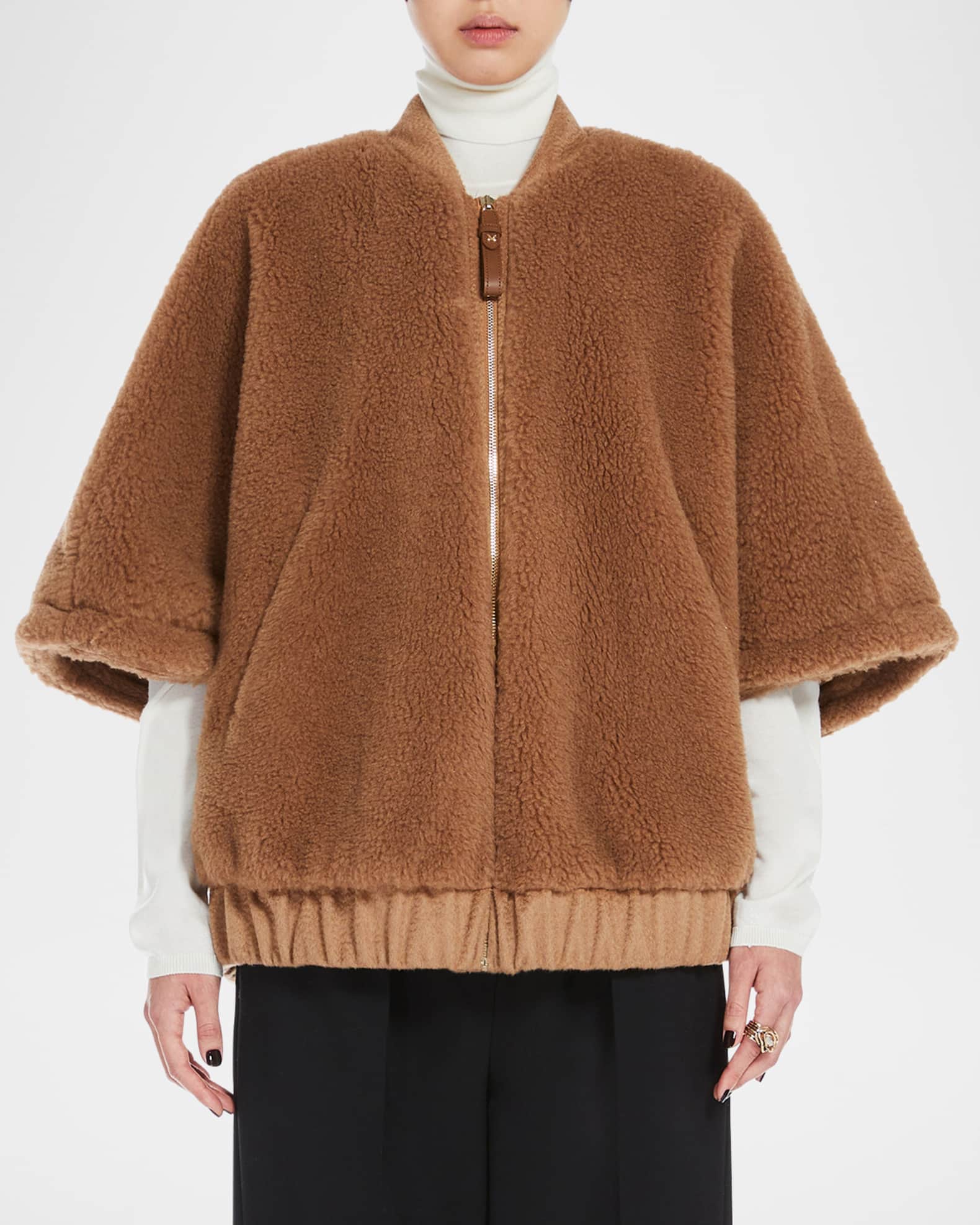 Briose Wool Blend Wrap Poncho 1