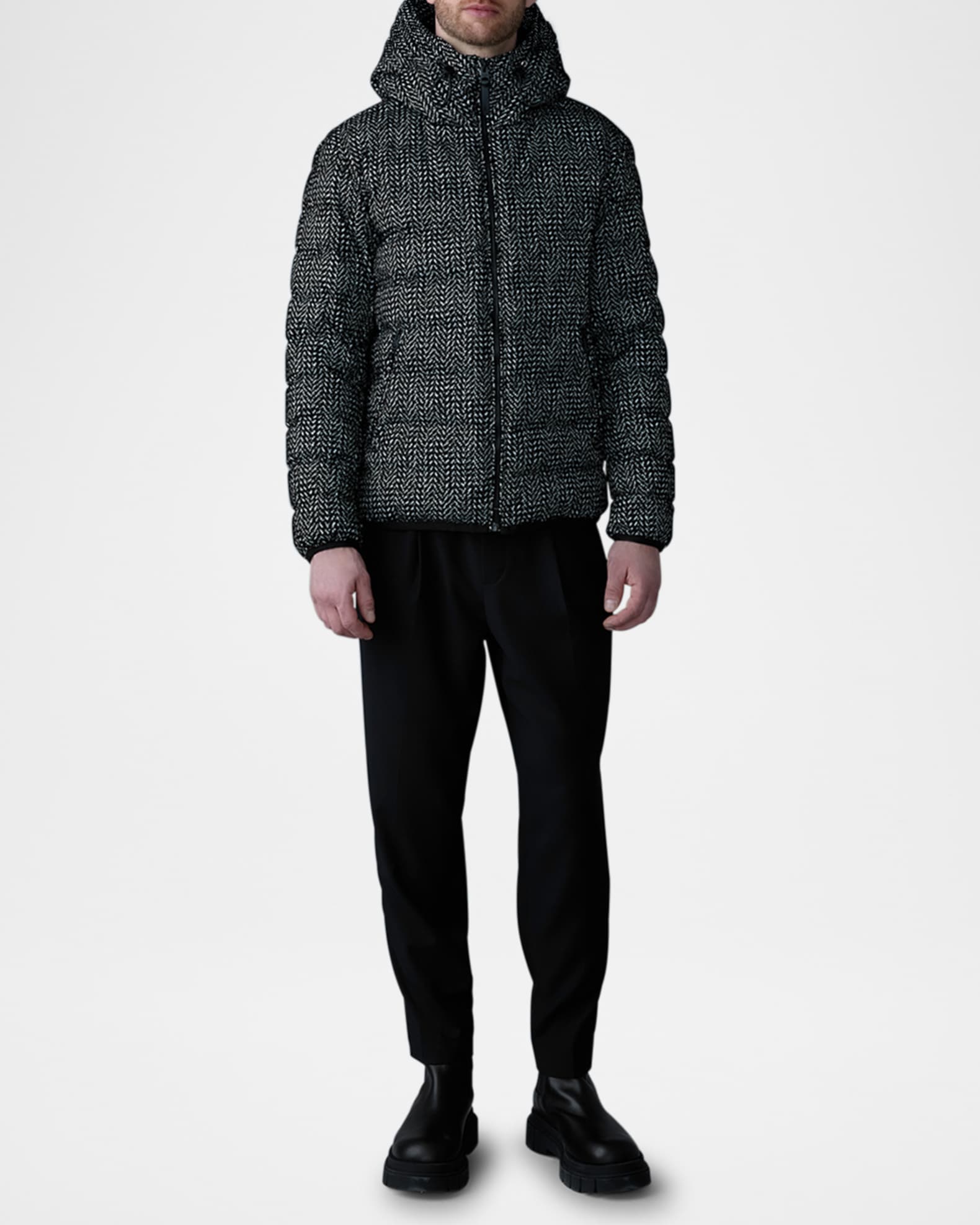 Mackage Men s Chevron Down Jacket Neiman Marcus