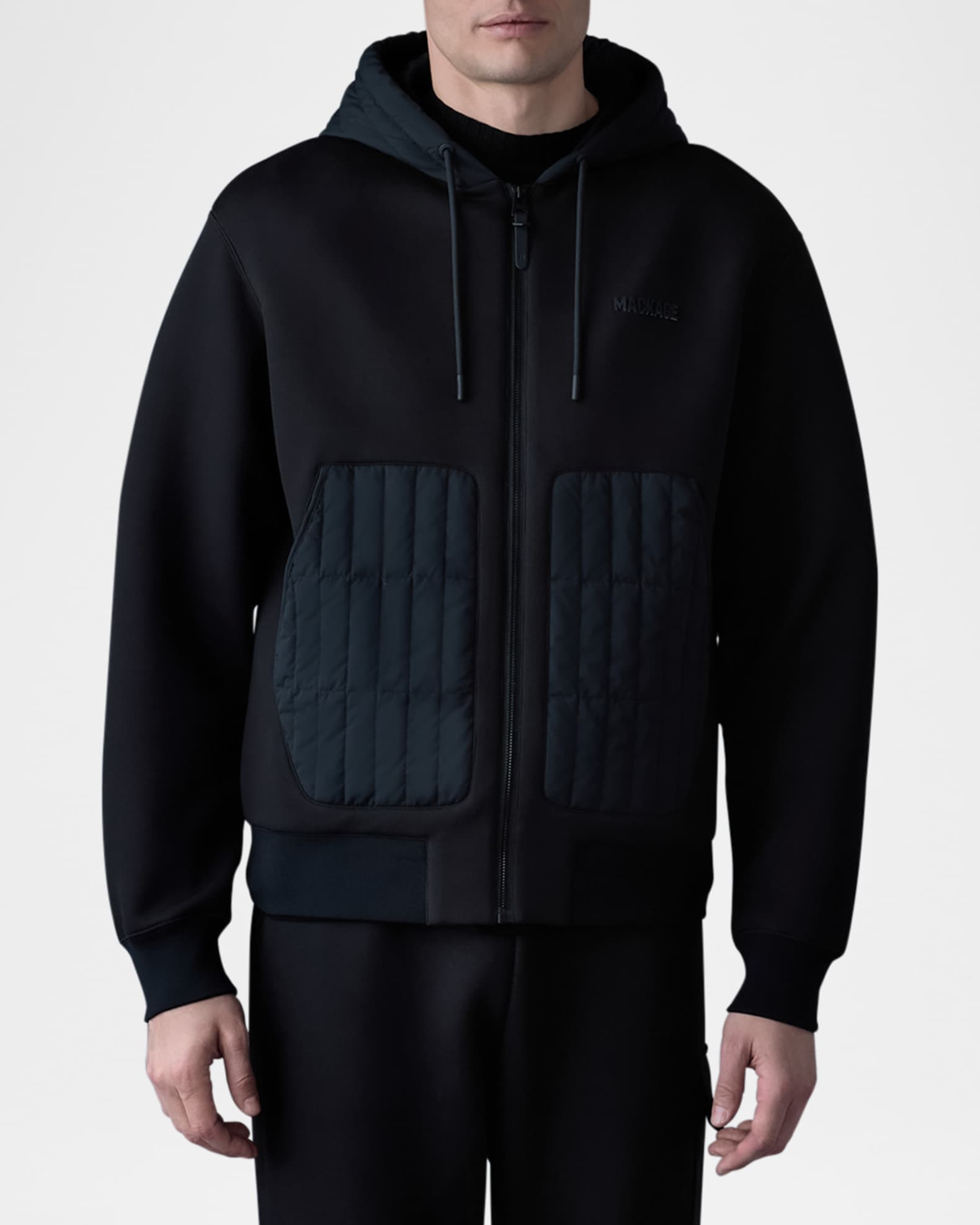 ■Mackage■メンズ クルーズ ライト ダウン ジャージ パーカー Mackage Men's Cruz Light Down Jersey Hoodie | Neiman Marcus