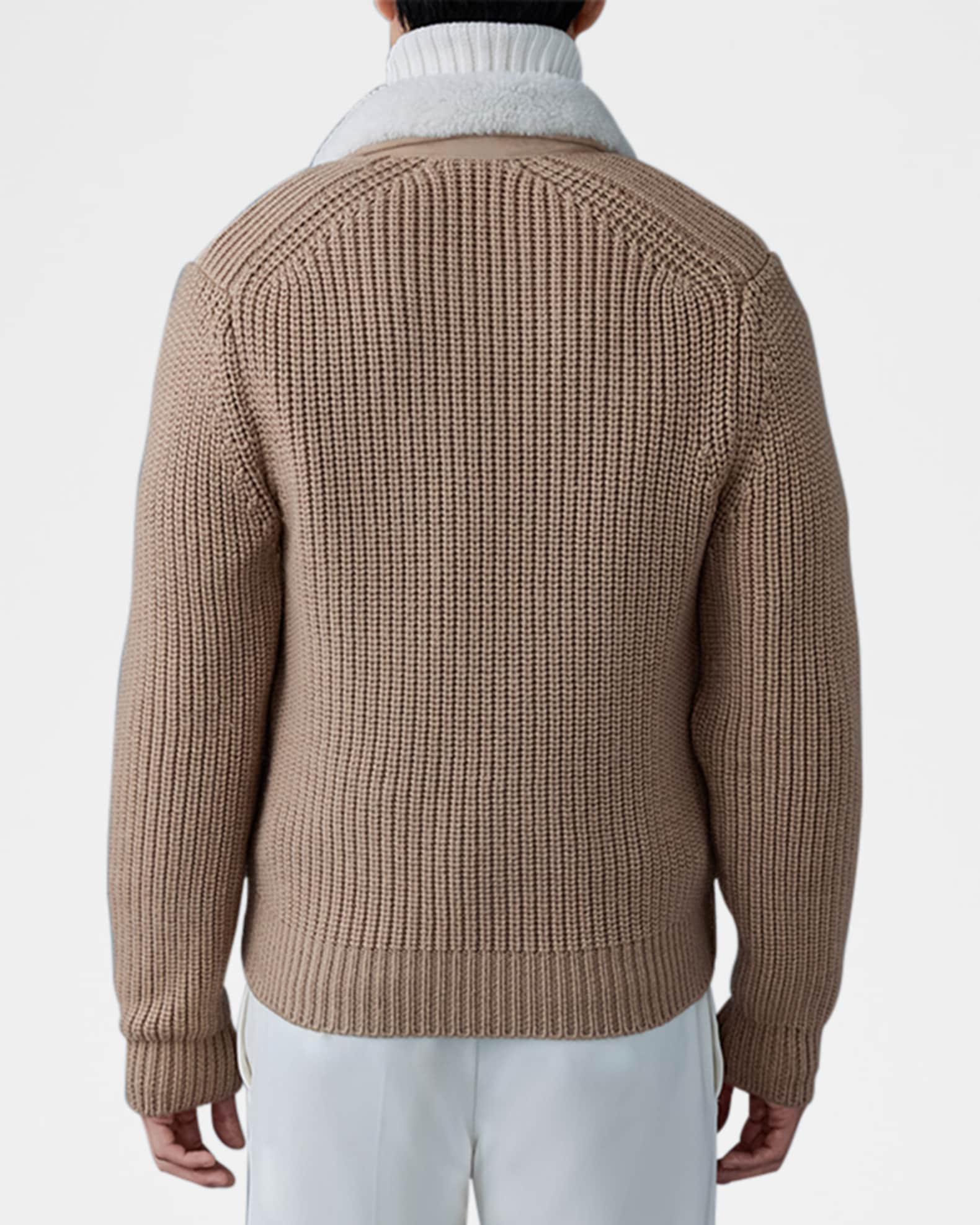 Mackage Men's Jonathan MixedMedia Shearling Jacket Neiman Marcus