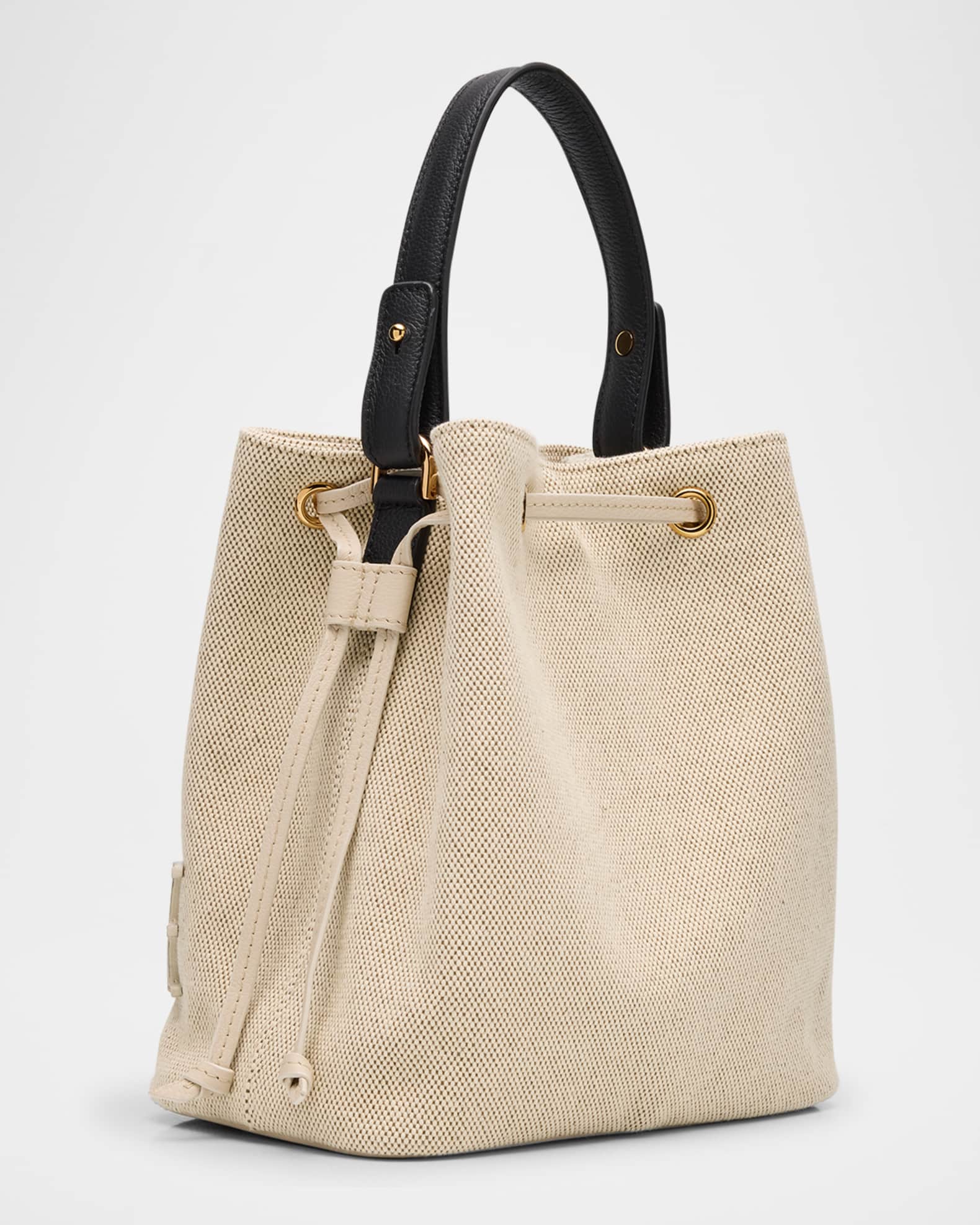 Versace La Medusa Canvas Bucket Bag | Neiman Marcus