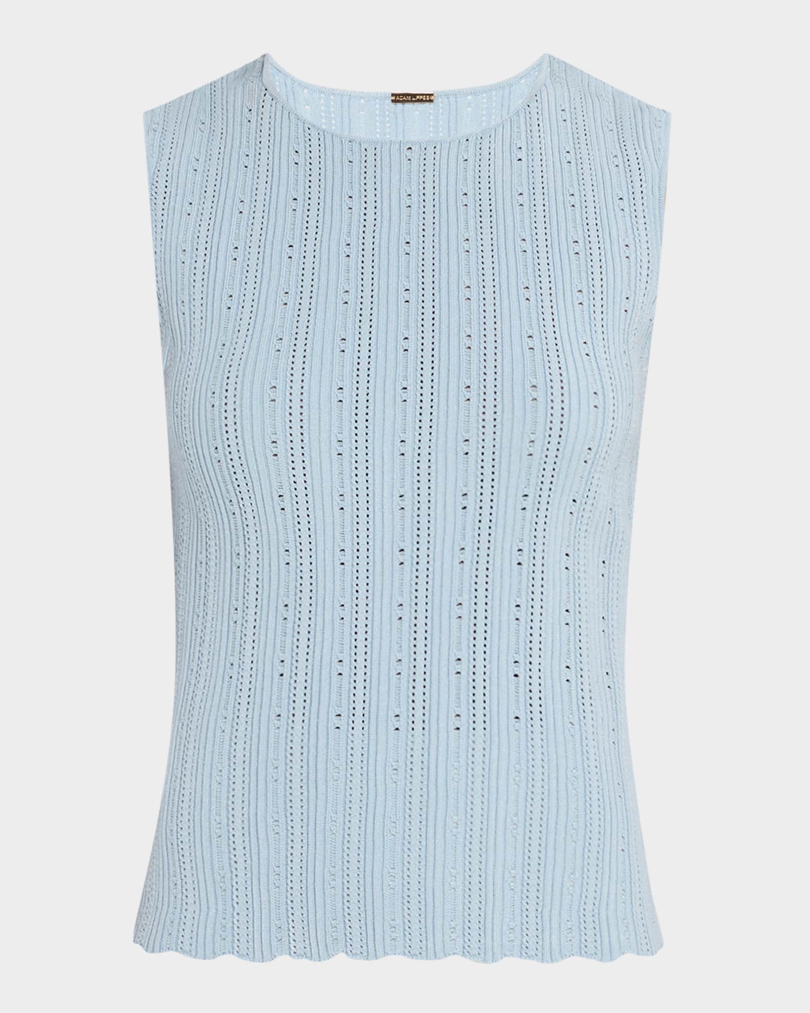 Adam Lippes Pointelle Compact Jacquard Tank Top | Neiman Marcus