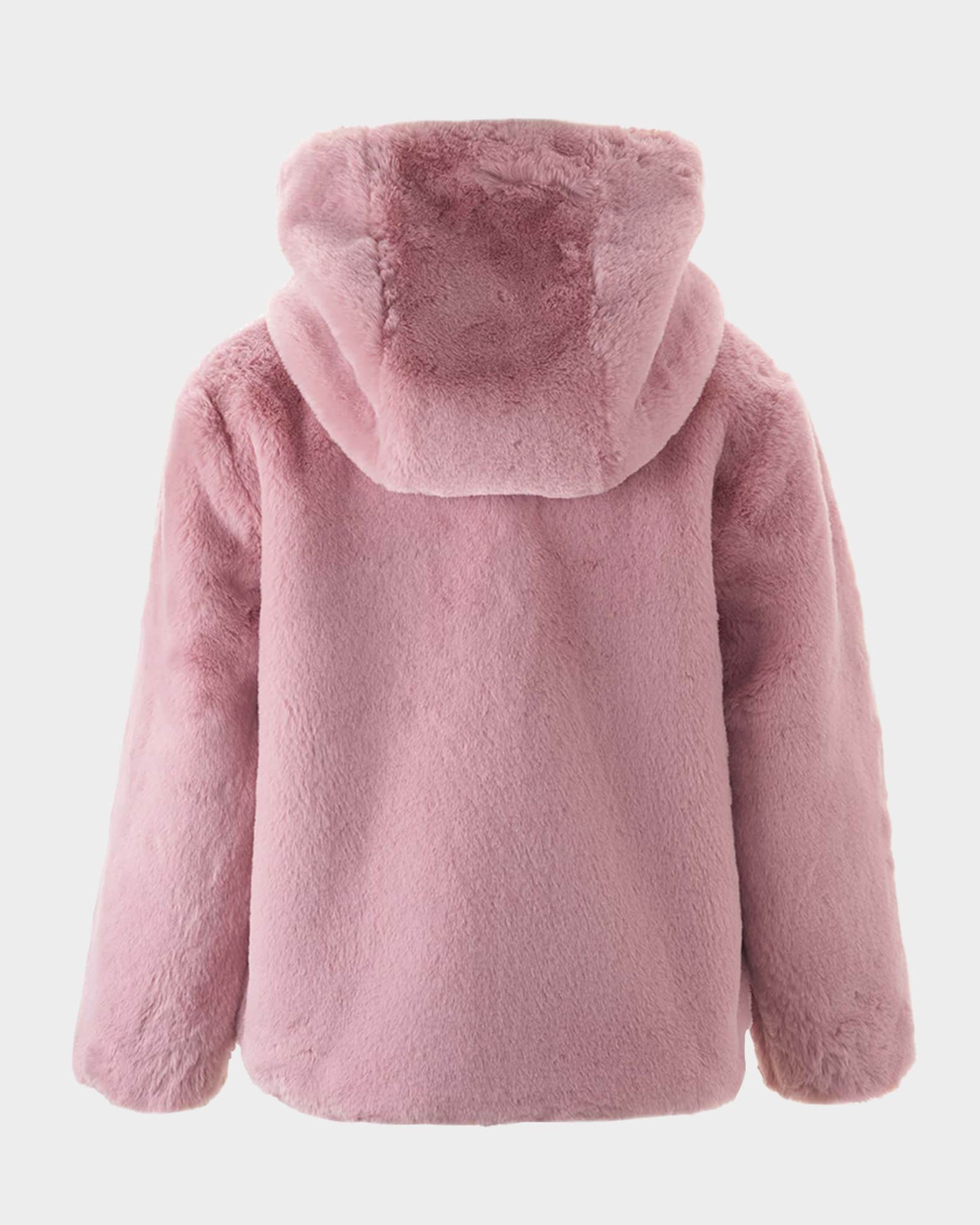 Girl's Faux Fur Button Front Coat, Size 2-10 1