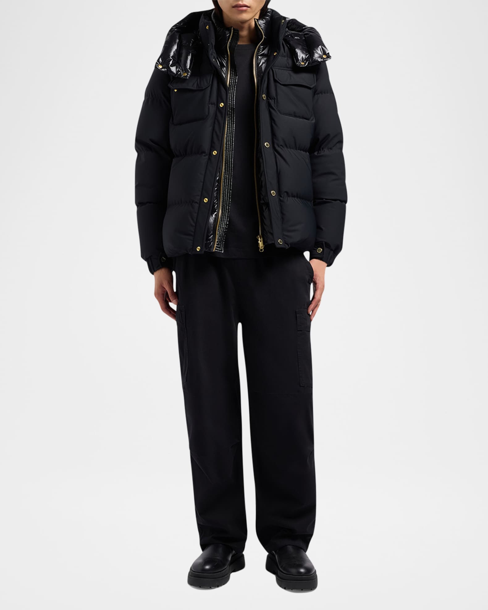 Moose Knuckles Men's Suthep Gold Puffer Jacket | Neiman Marcus