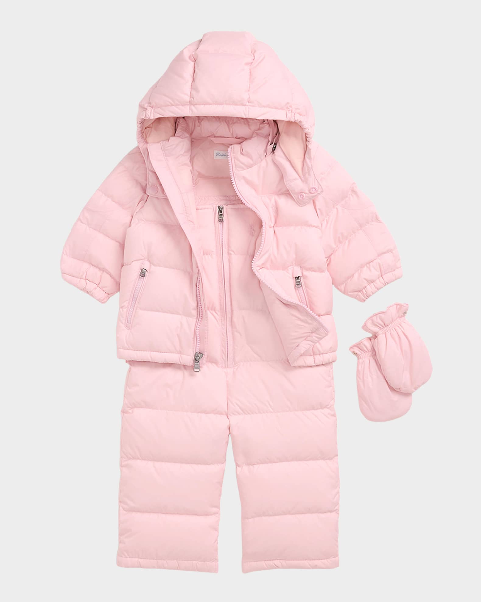 Ralph Lauren Childrenswear Girl's Puffer Coat & Snowsuit Set, Size 9M