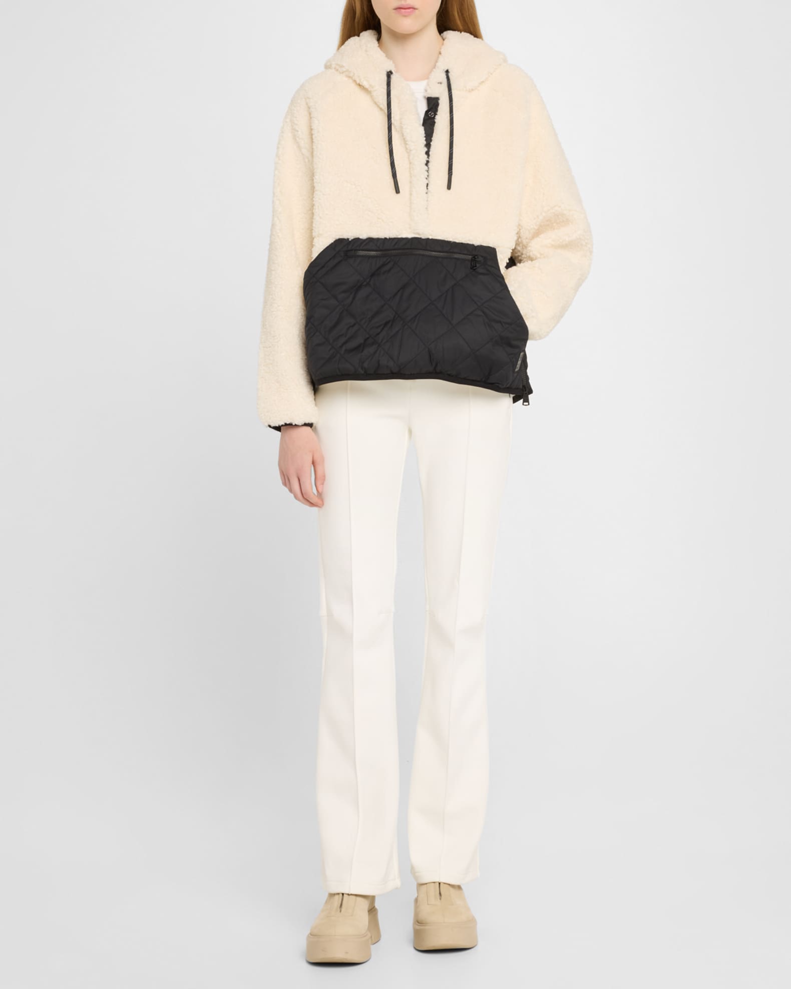 Alpine Water-Repellent Faux Shearling Pullover  1