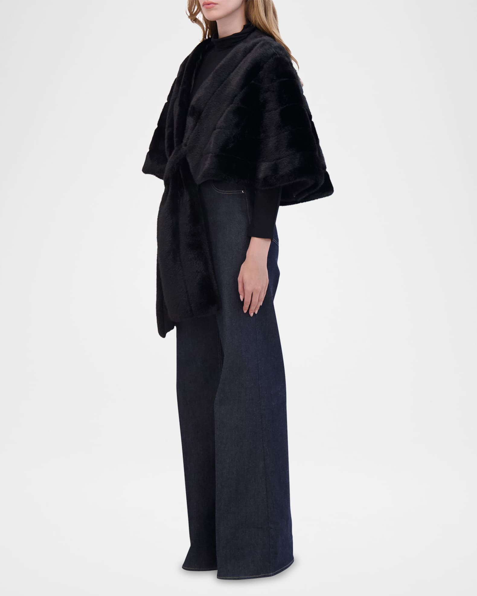 Mink-Like Faux Fur Stole 1