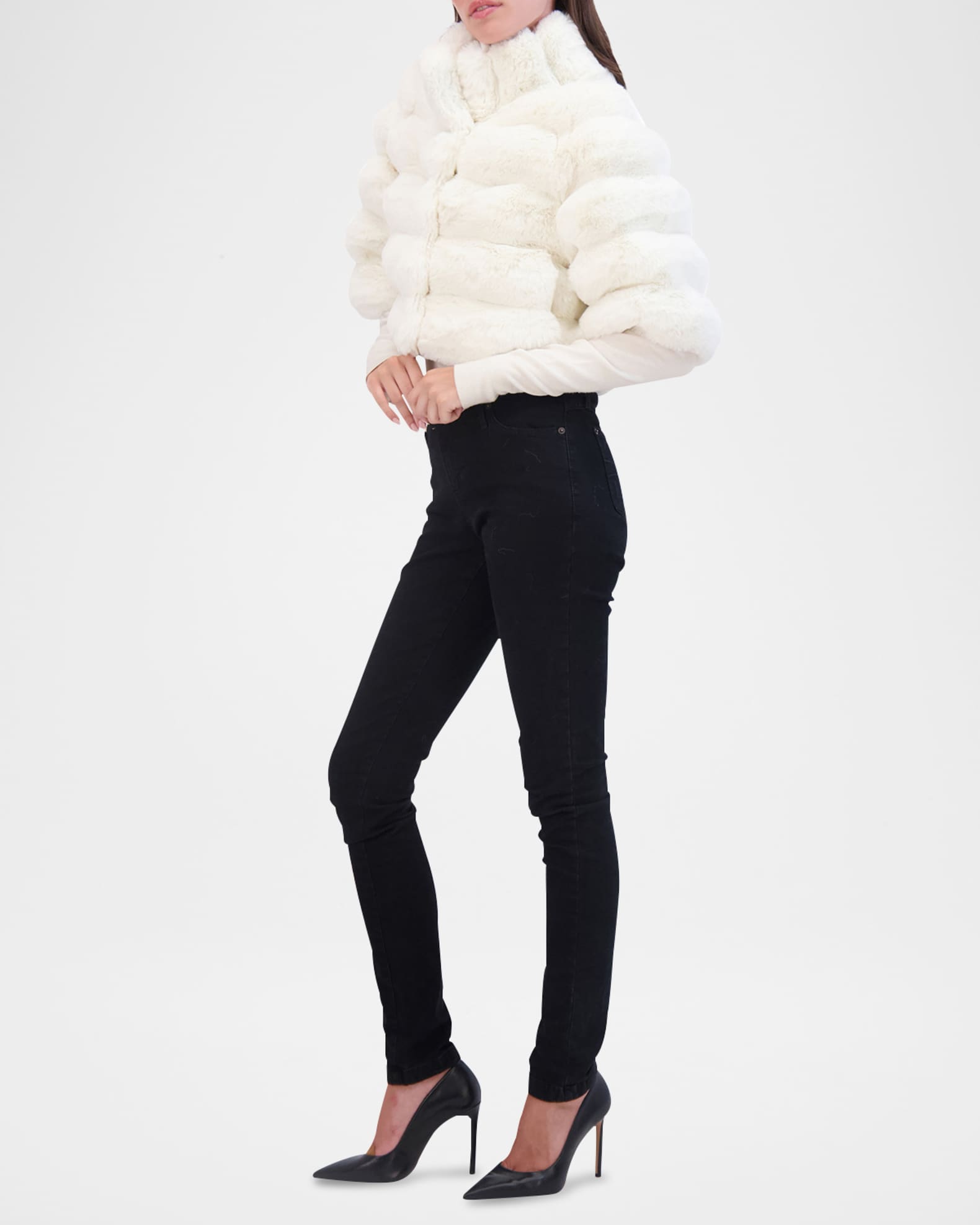Chinchilla-Like Faux Fur Bolero 1