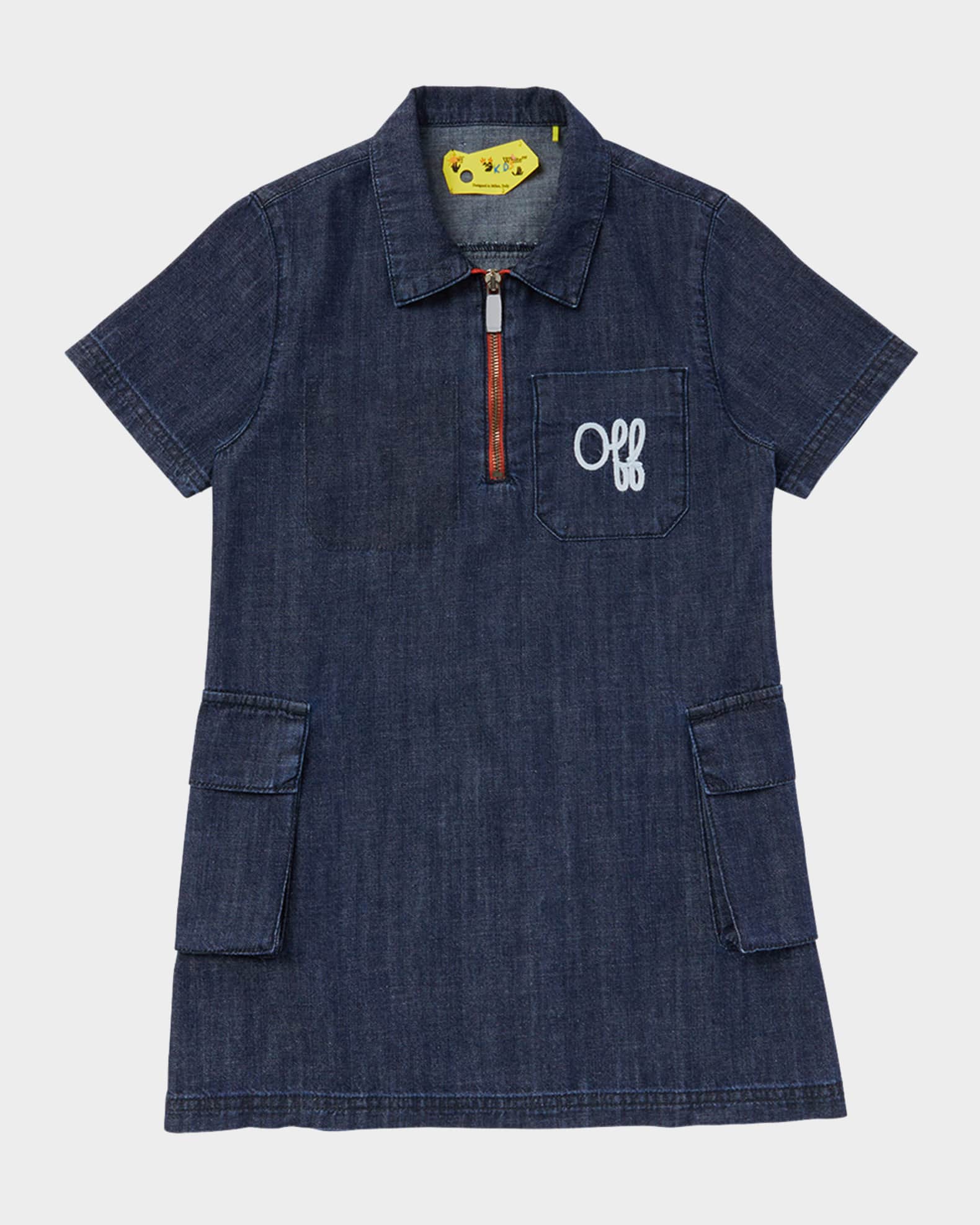 Girl's Script Type Denim Dress 0