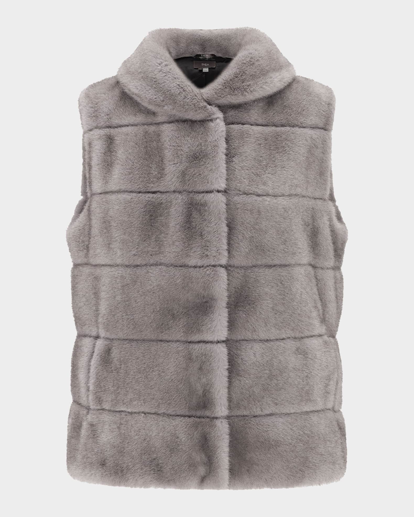 Horizontal Mink-Like Faux Fur Vest 1