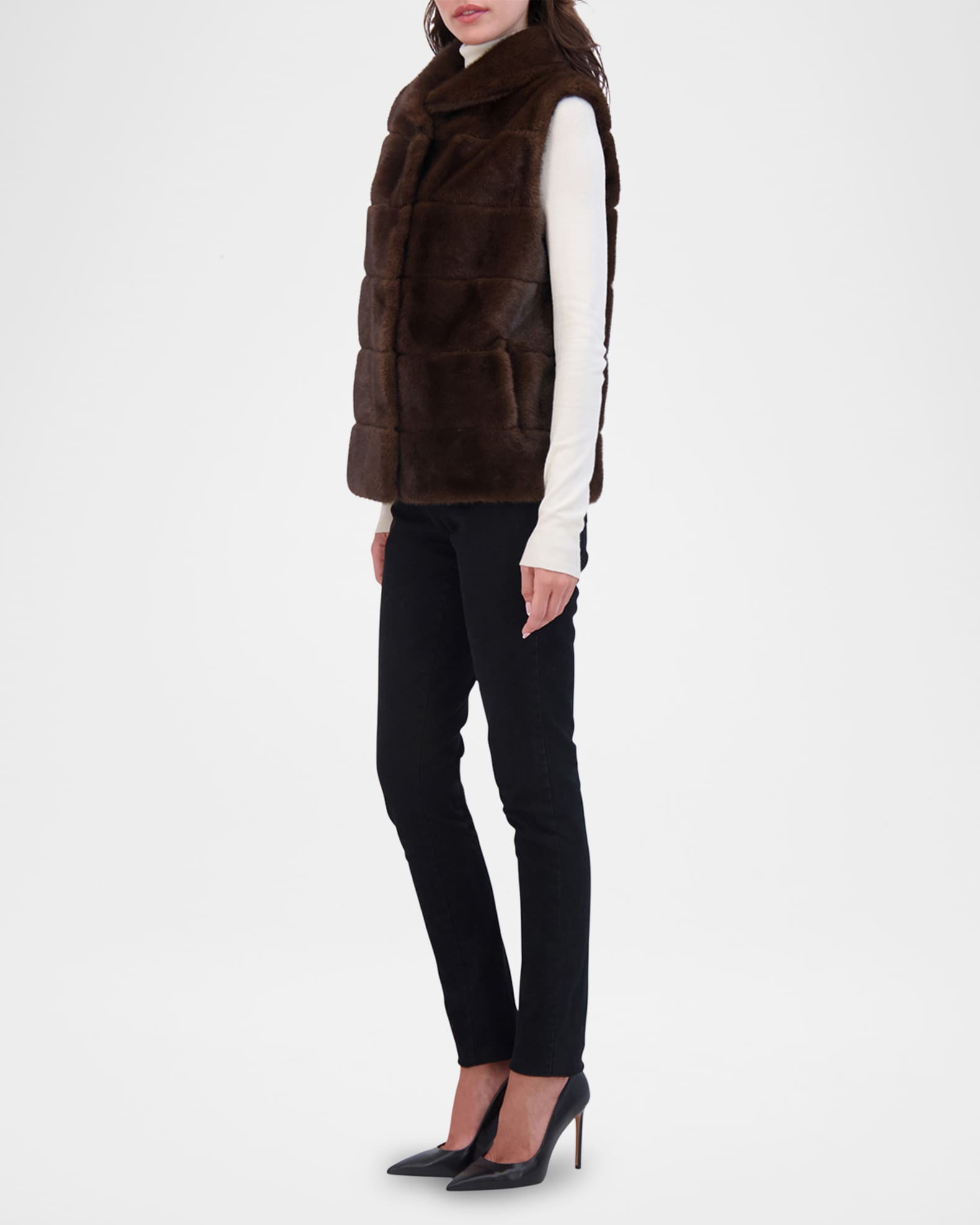 Neiman marcus faux fur vest outlet