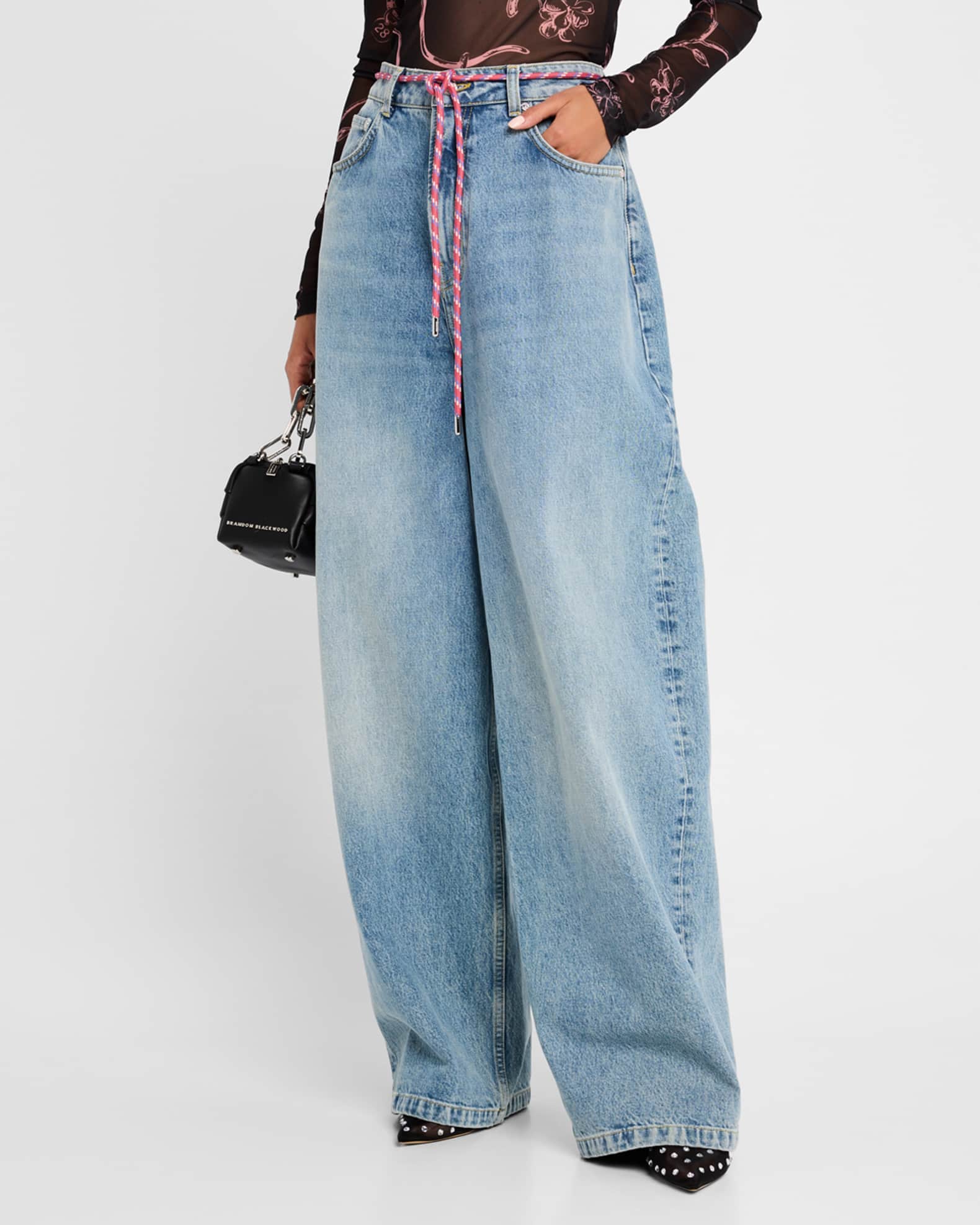 デニム・ジーパン Moschino Jeans Jeans Wide Leg MOSCHINO JEANS Denim Wide Trousers | H.Lorenzo