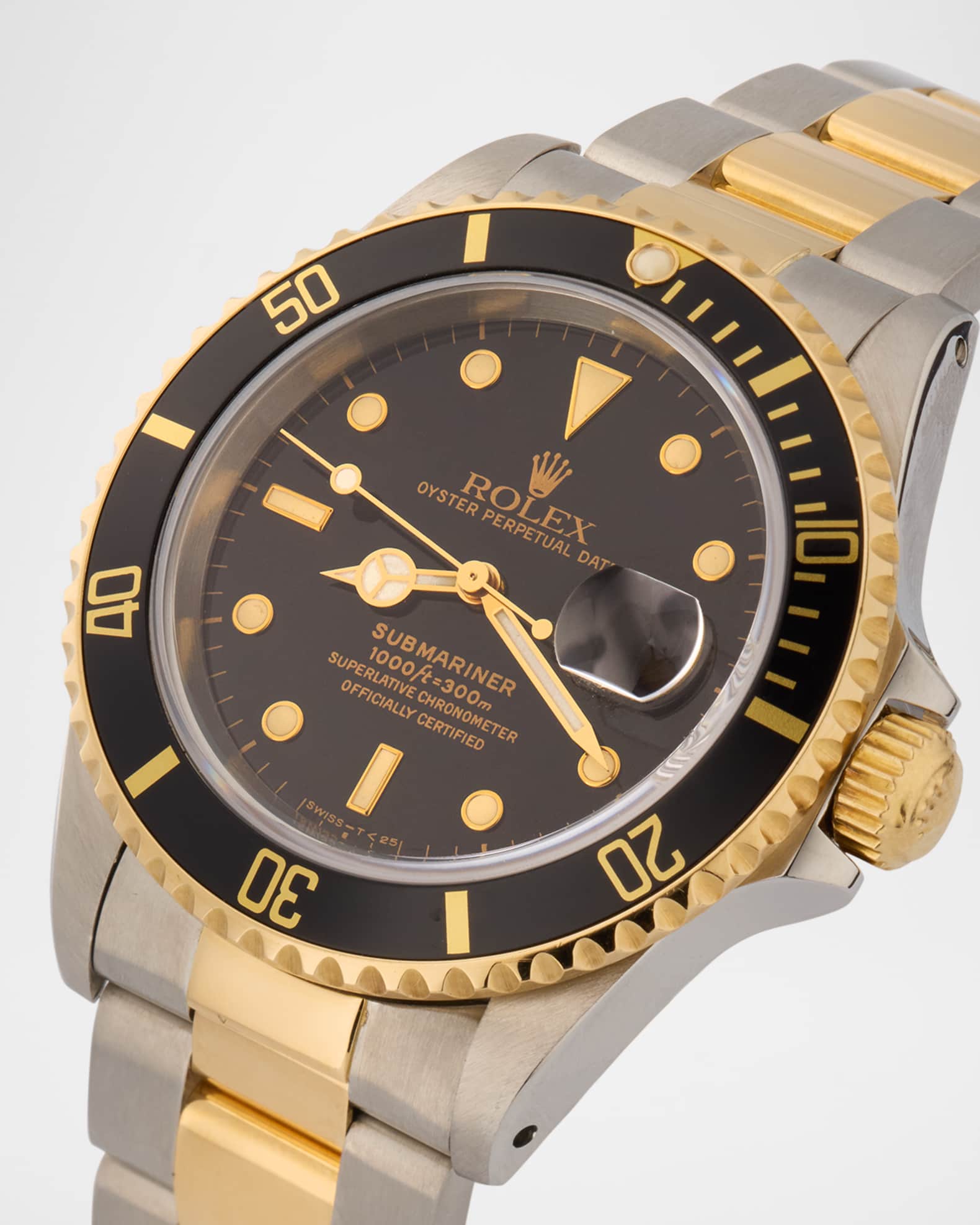 Rolex Oyster Perpetual Submariner Date 40mm Vintage 1990 Watch