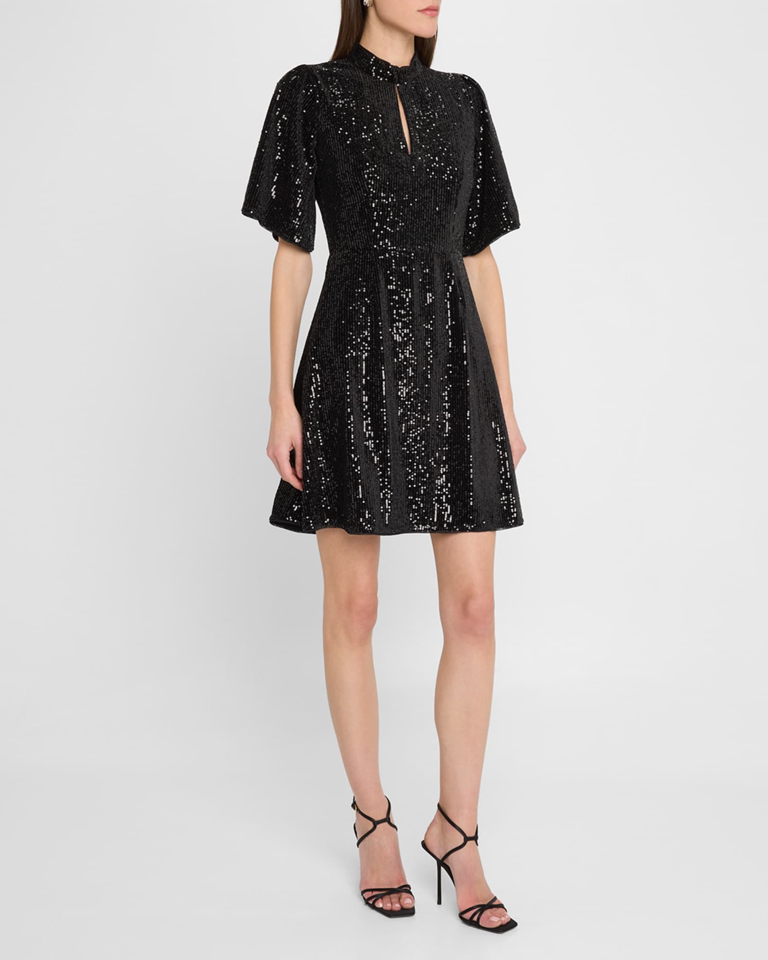 Eve Cutout Mock-Neck Sequin Mini Dress 1