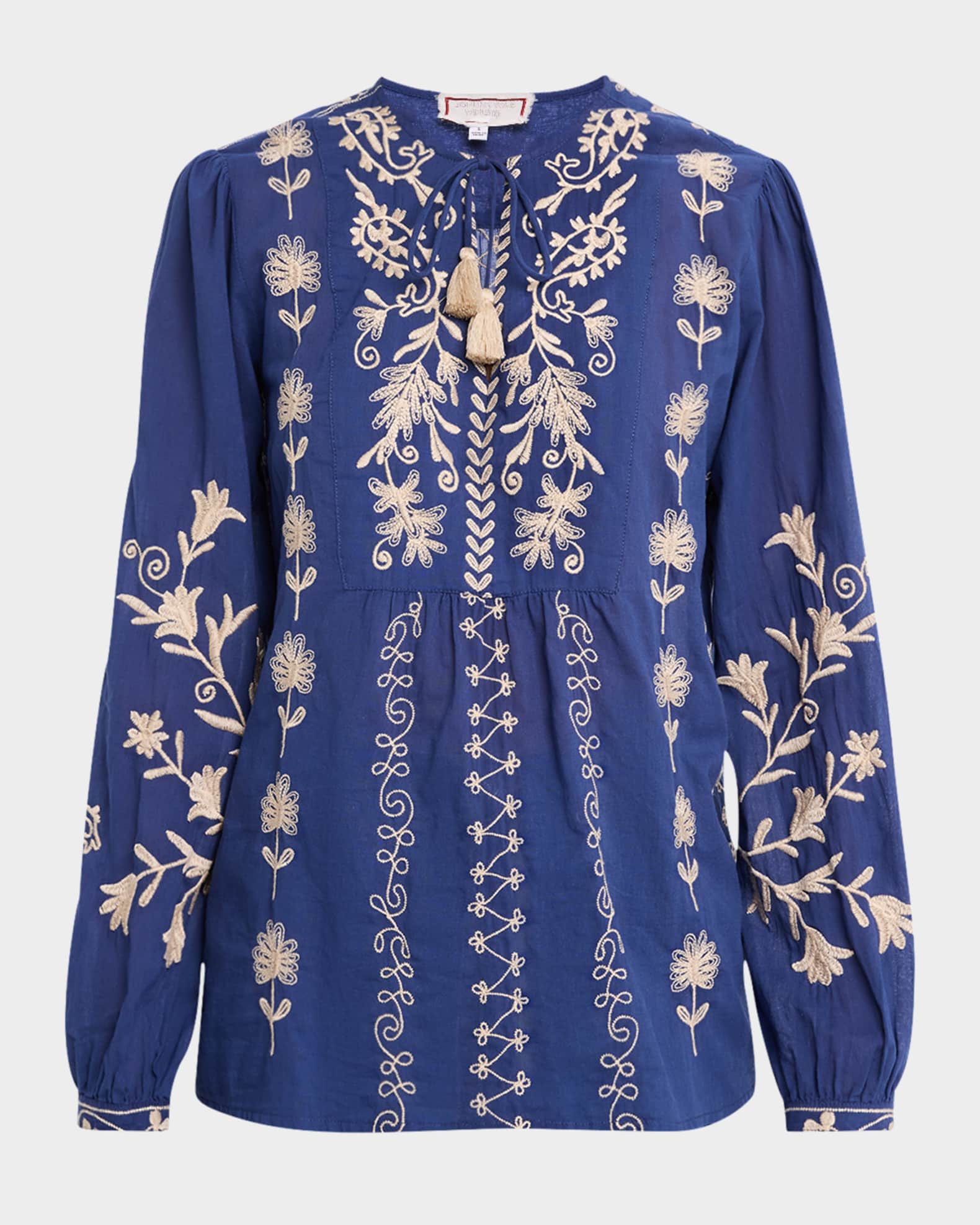 Allison Floral Embroidered Cotton Blouse