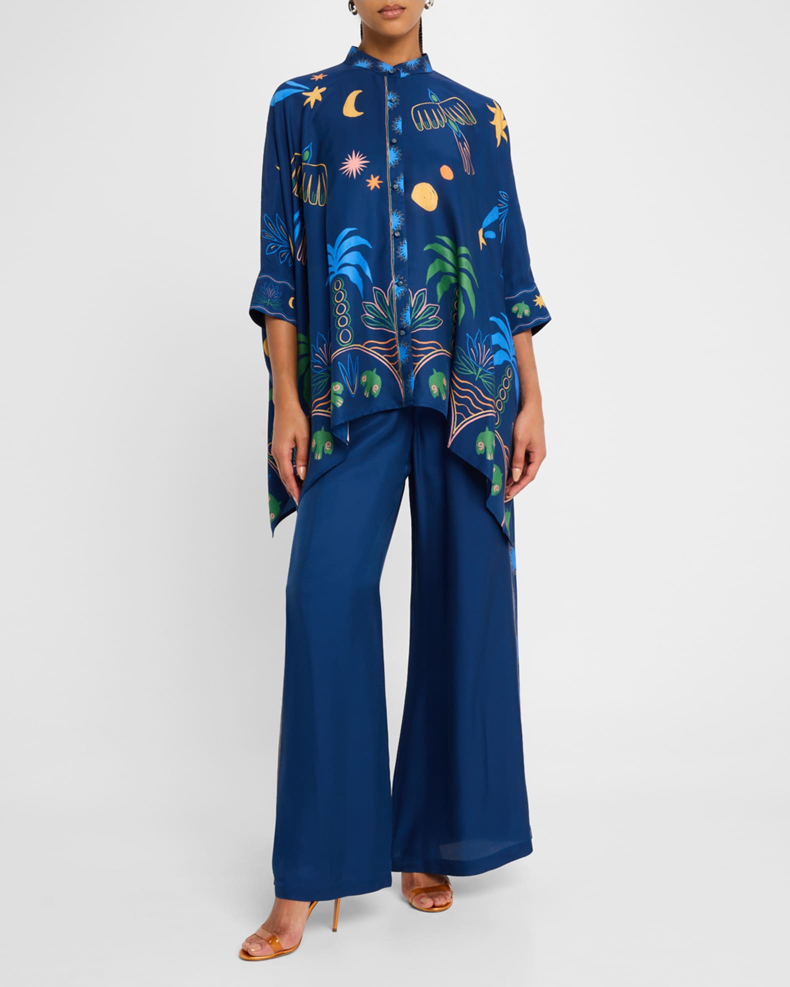 Frankie Wide-Leg Silk Easy Pants 1