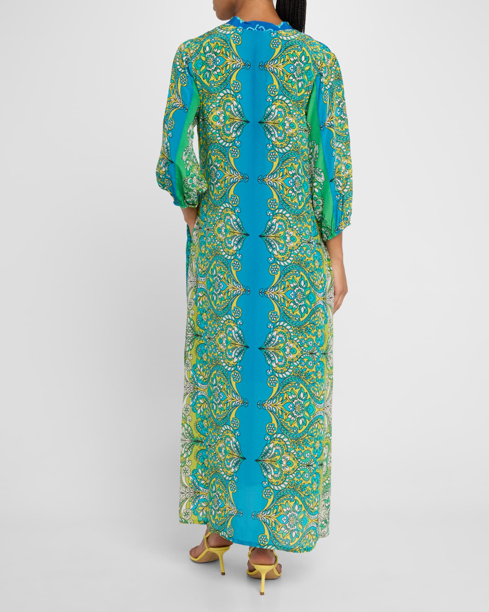 Johnny Was Kahinu Floral-Print Crepe De Chine Maxi Dress | Neiman  