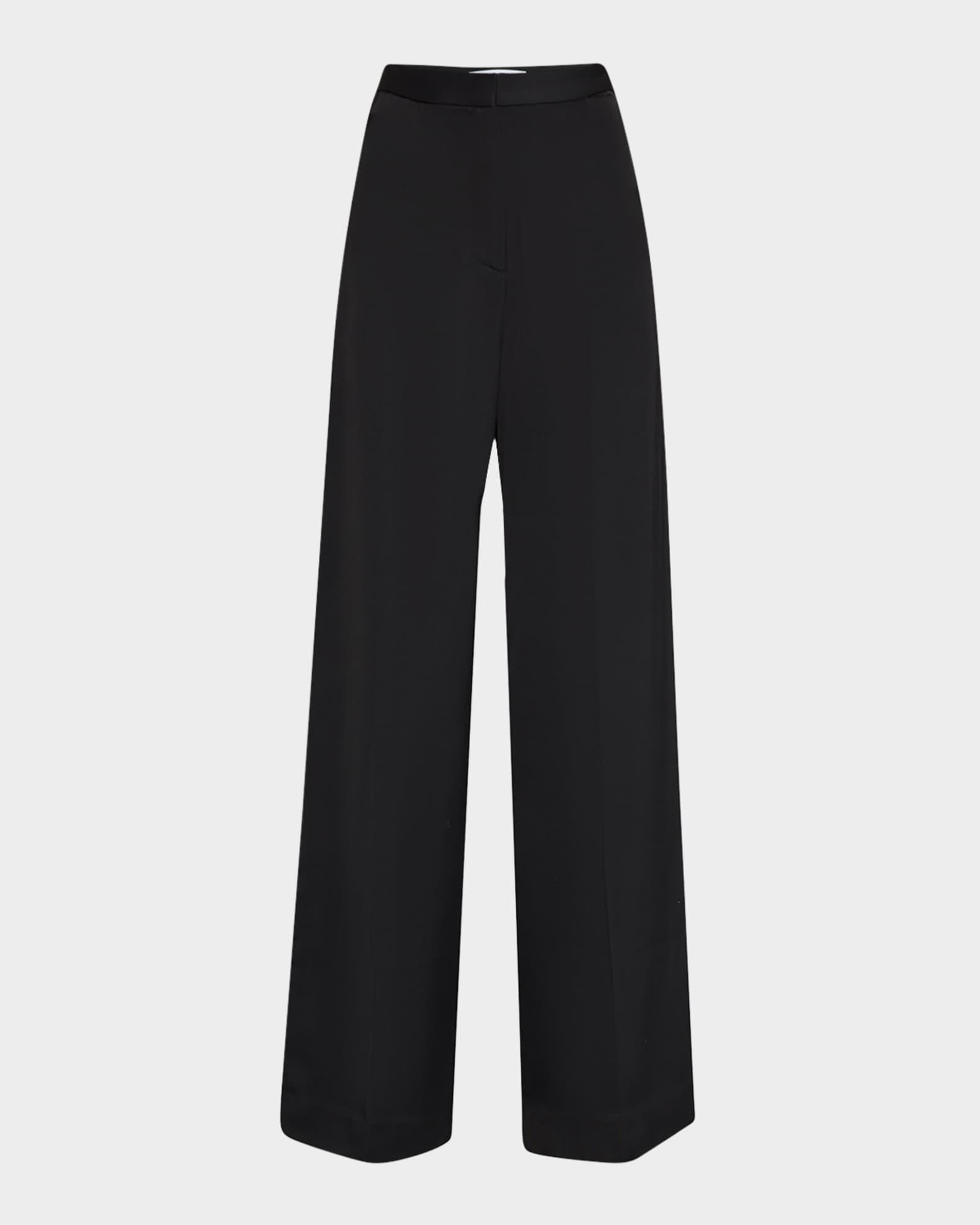 Jones Wide-Leg Viscose Twill Trousers 0