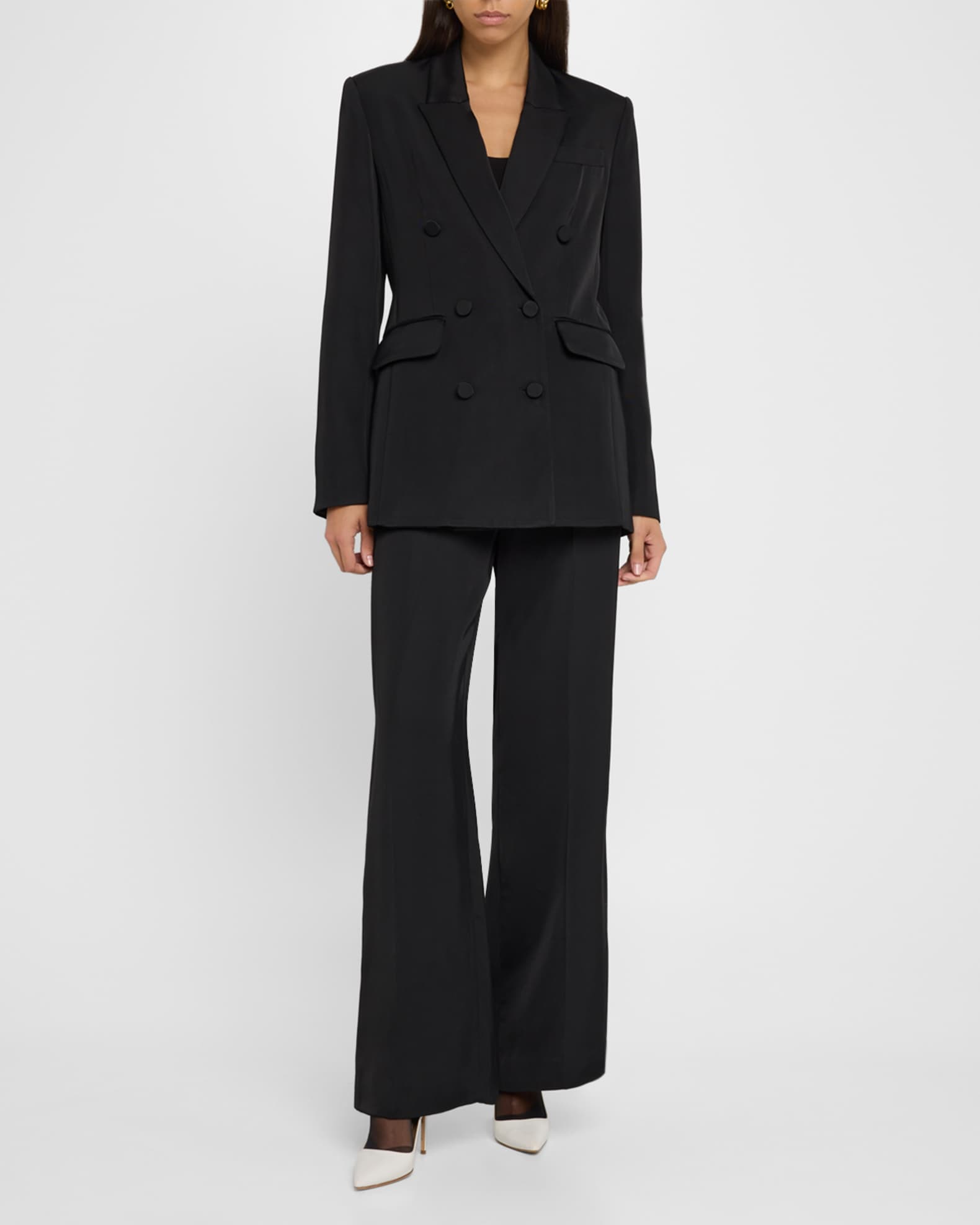 Double-Breasted Viscose Twill Blazer 1