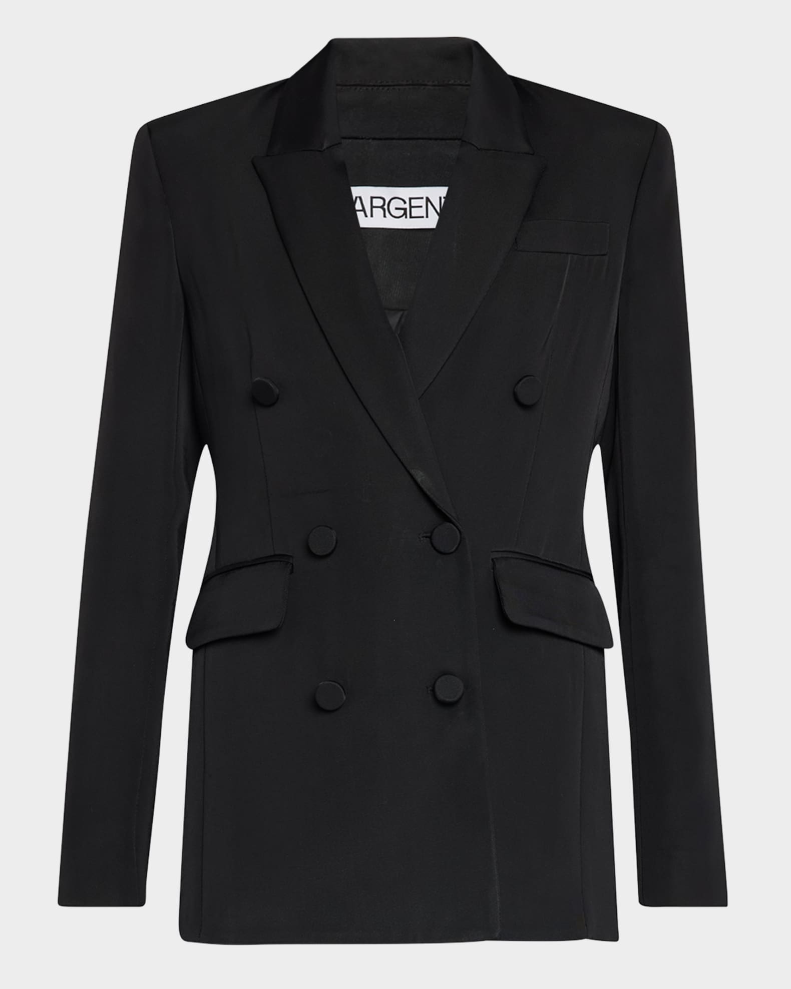 Double-Breasted Viscose Twill Blazer 0