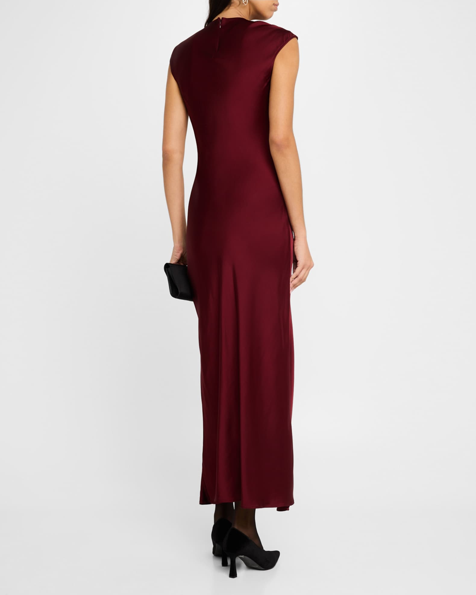 fadyen bias cut maxi dress burgundy Bryden Maxi Strapless Dress - Burgundy Floral main image 0
